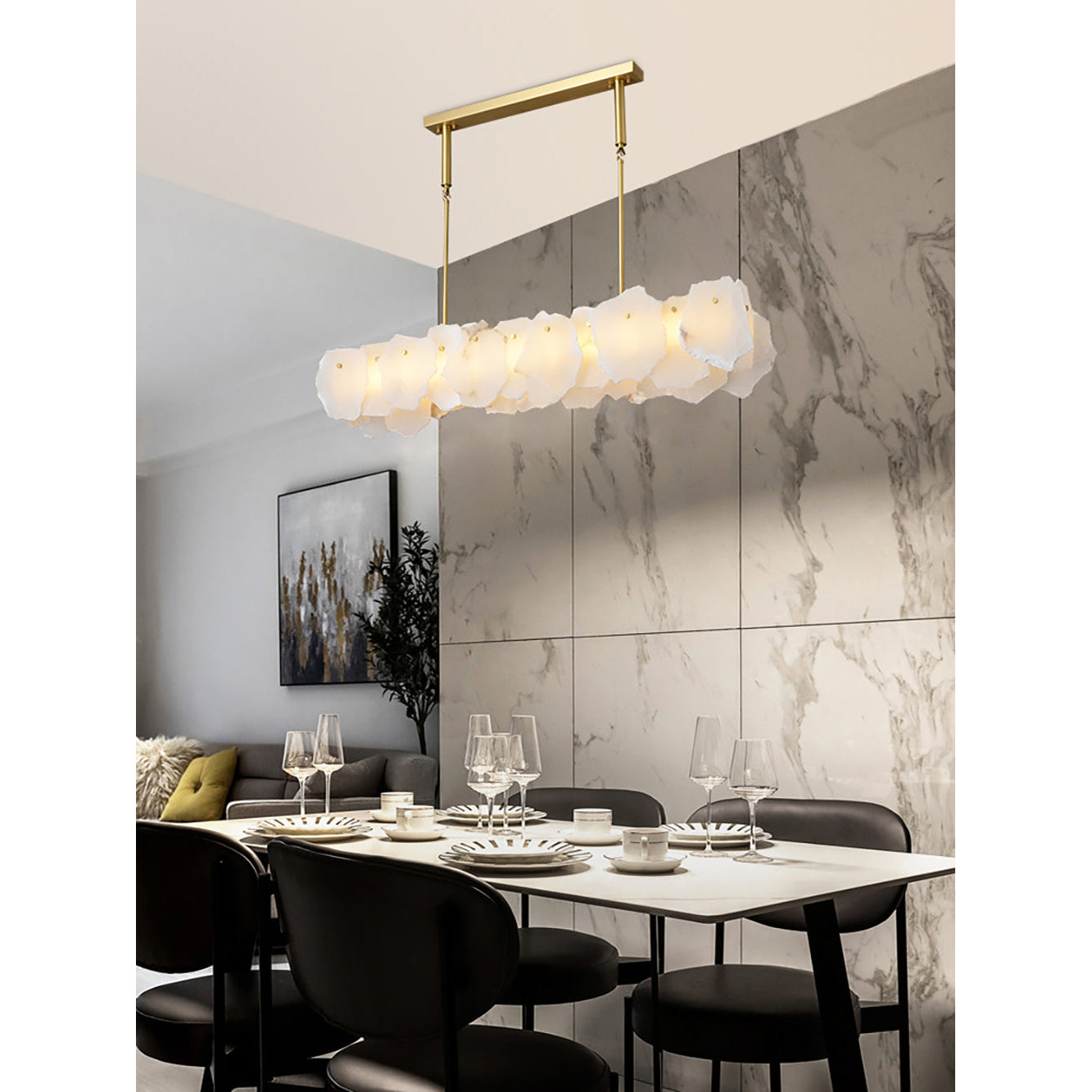 Catala Messing Alabaster Kronleuchter-Letslighting