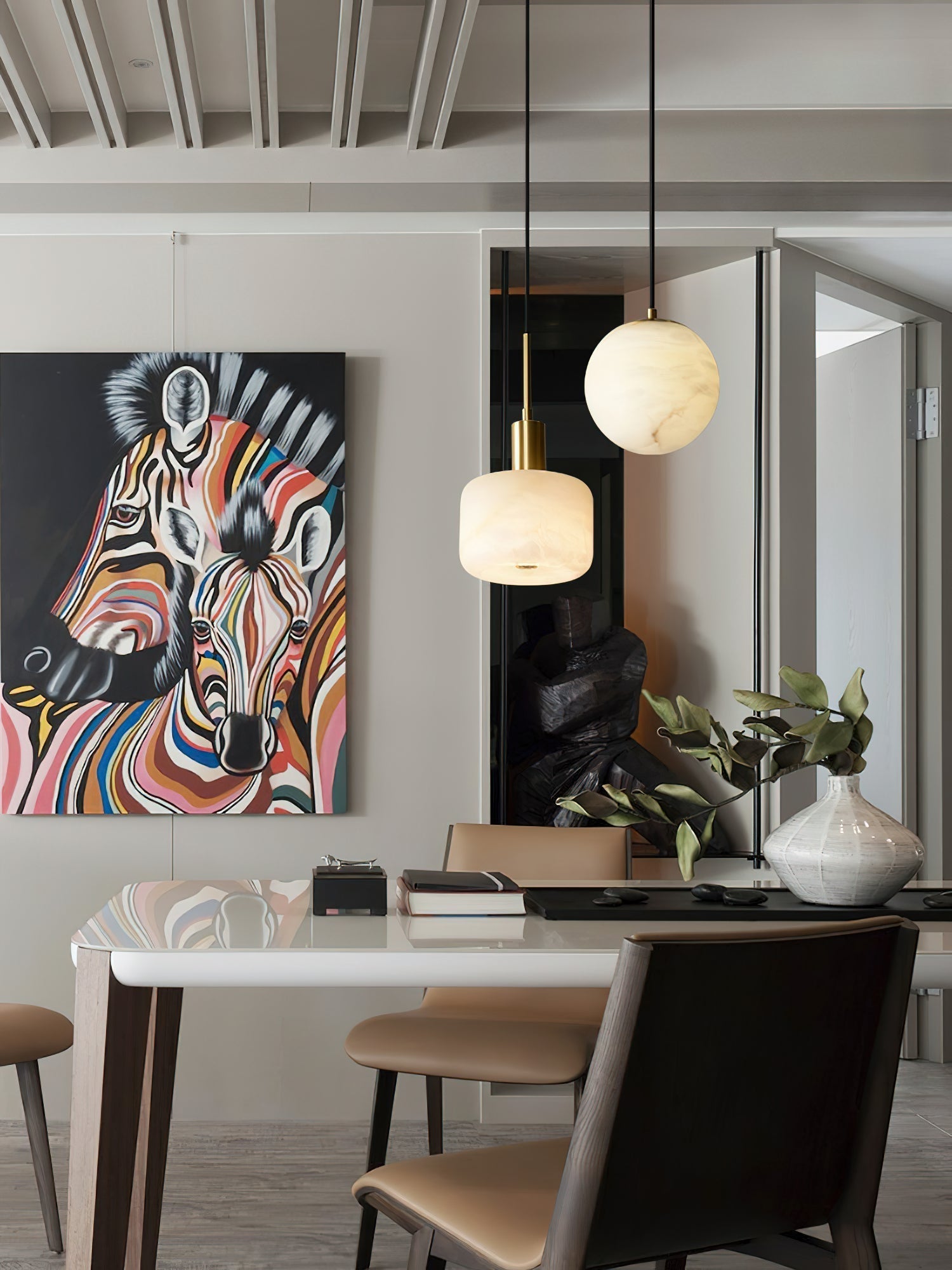 Eliriel Natural Small Alabaster Pendant Light - Letslighting