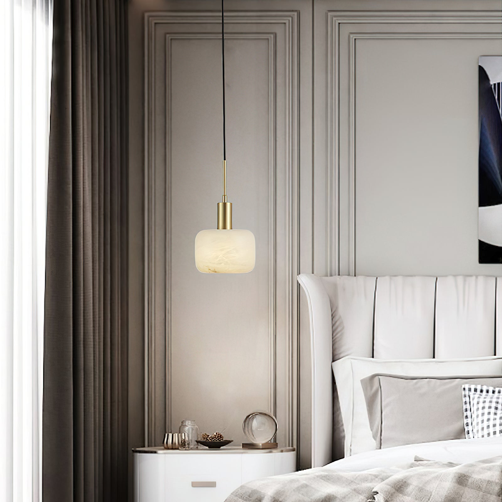 Eliriel Natural Small Alabaster Pendant Light - Letslighting