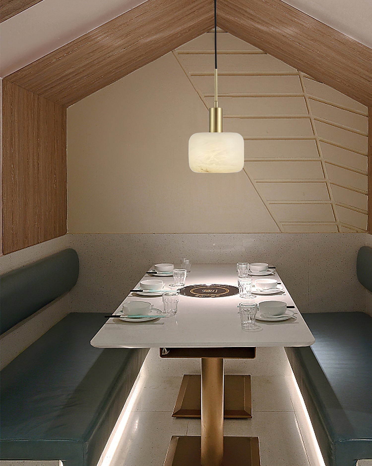 Eliriel Natural Small Alabaster Pendant Light - Letslighting