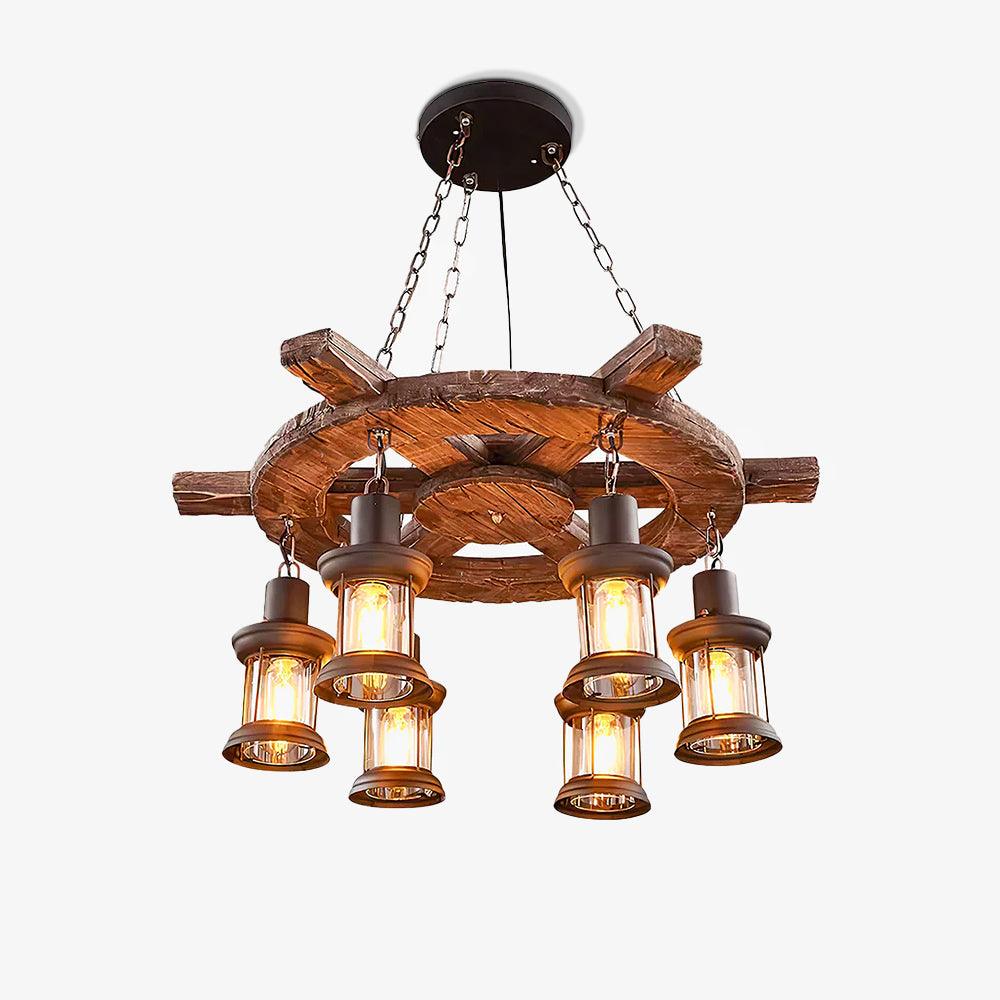 Aurzorir Vintage Holz Kronleuchter-Letslighting