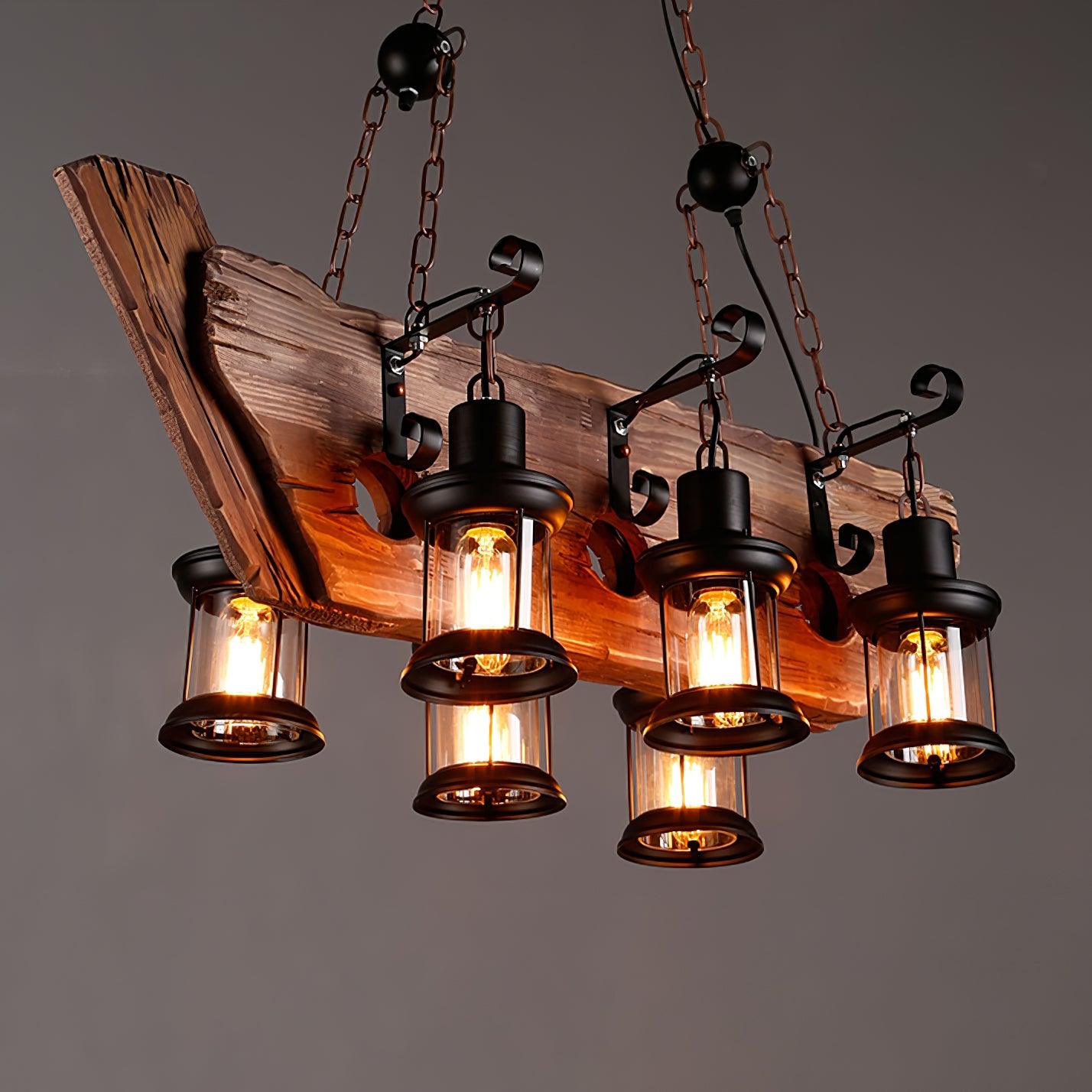 Aurzorir Vintage Holz Kronleuchter-Letslighting