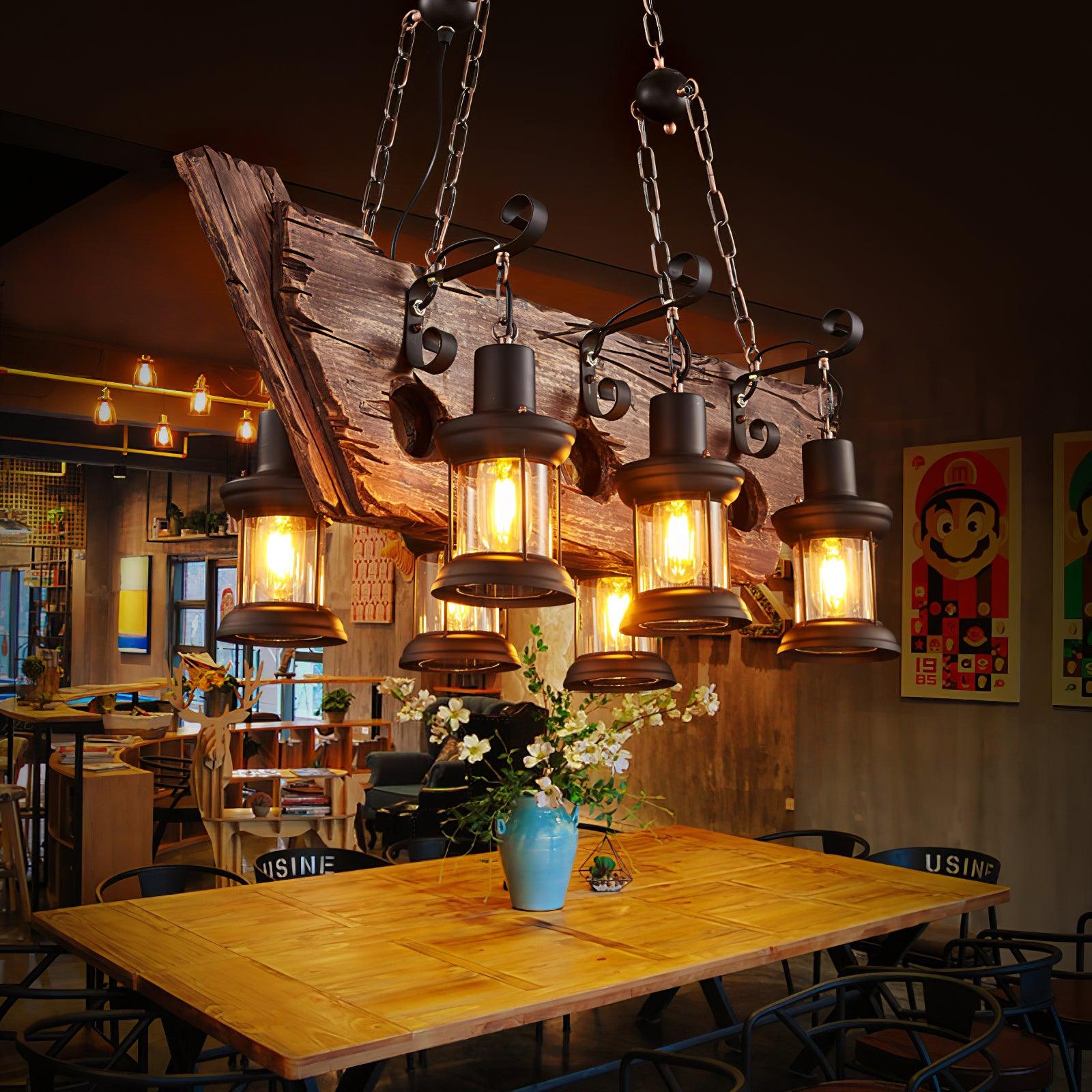 Aurzorir Vintage Holz Kronleuchter-Letslighting