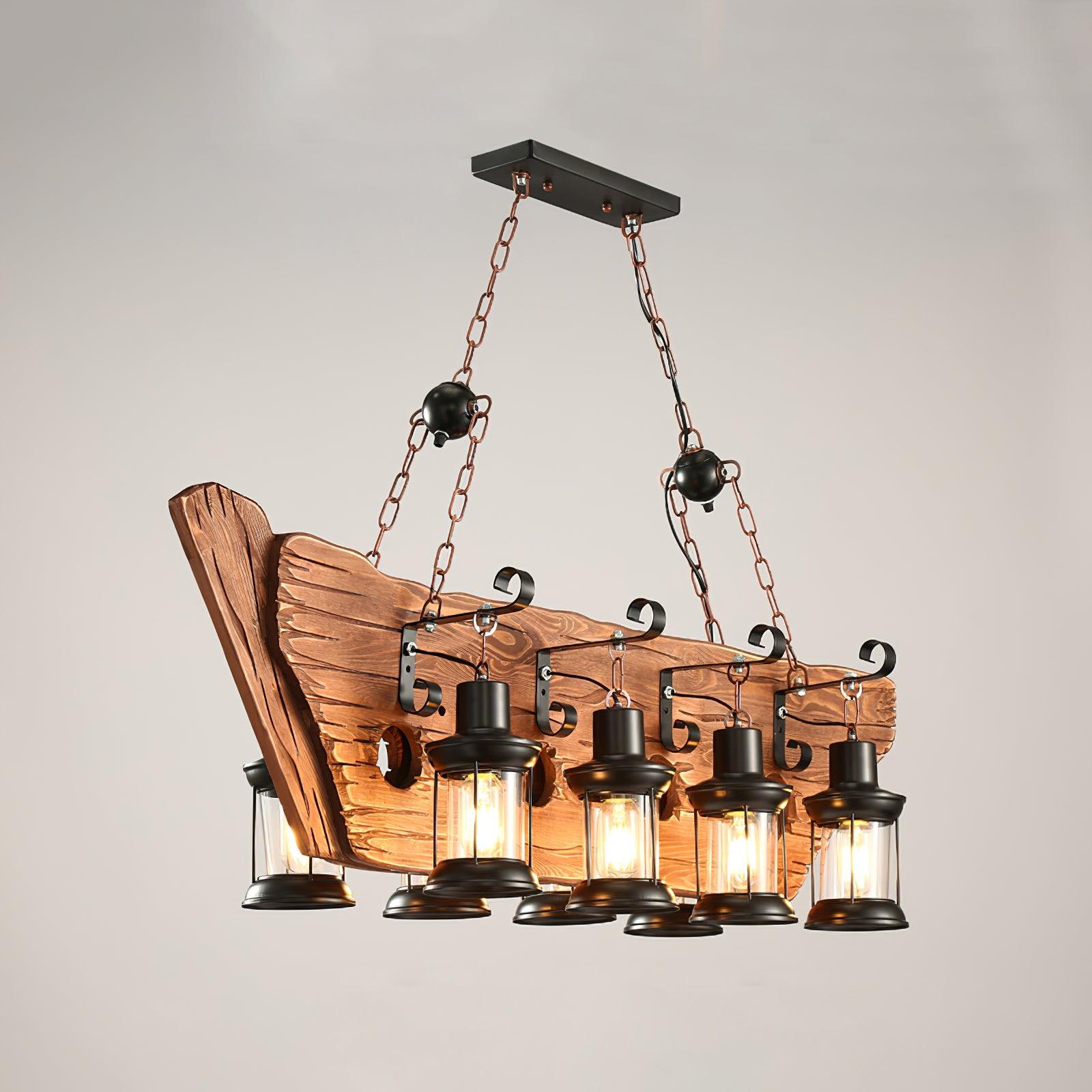 Aurzorir Vintage Holz Kronleuchter-Letslighting