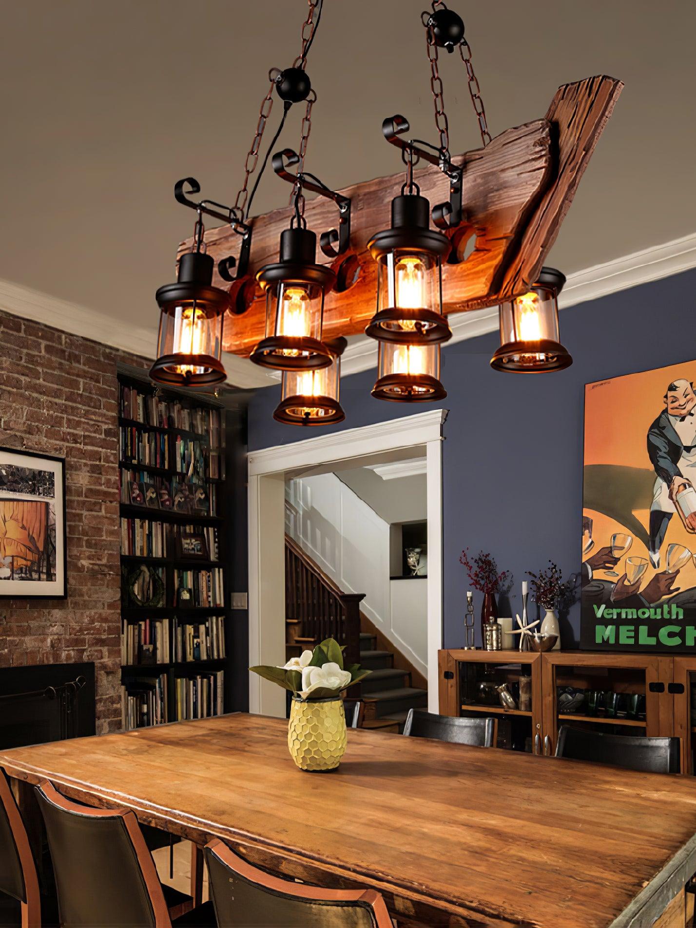 Aurzorir Vintage Holz Kronleuchter-Letslighting