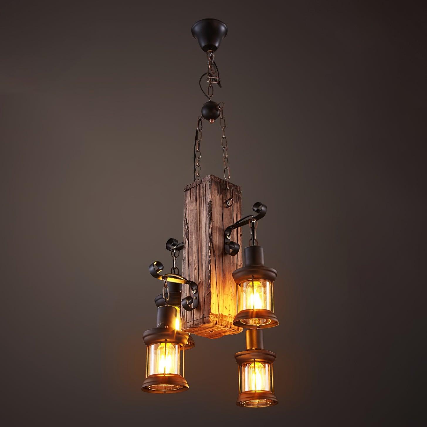Aurzorir Vintage Holz Kronleuchter-Letslighting