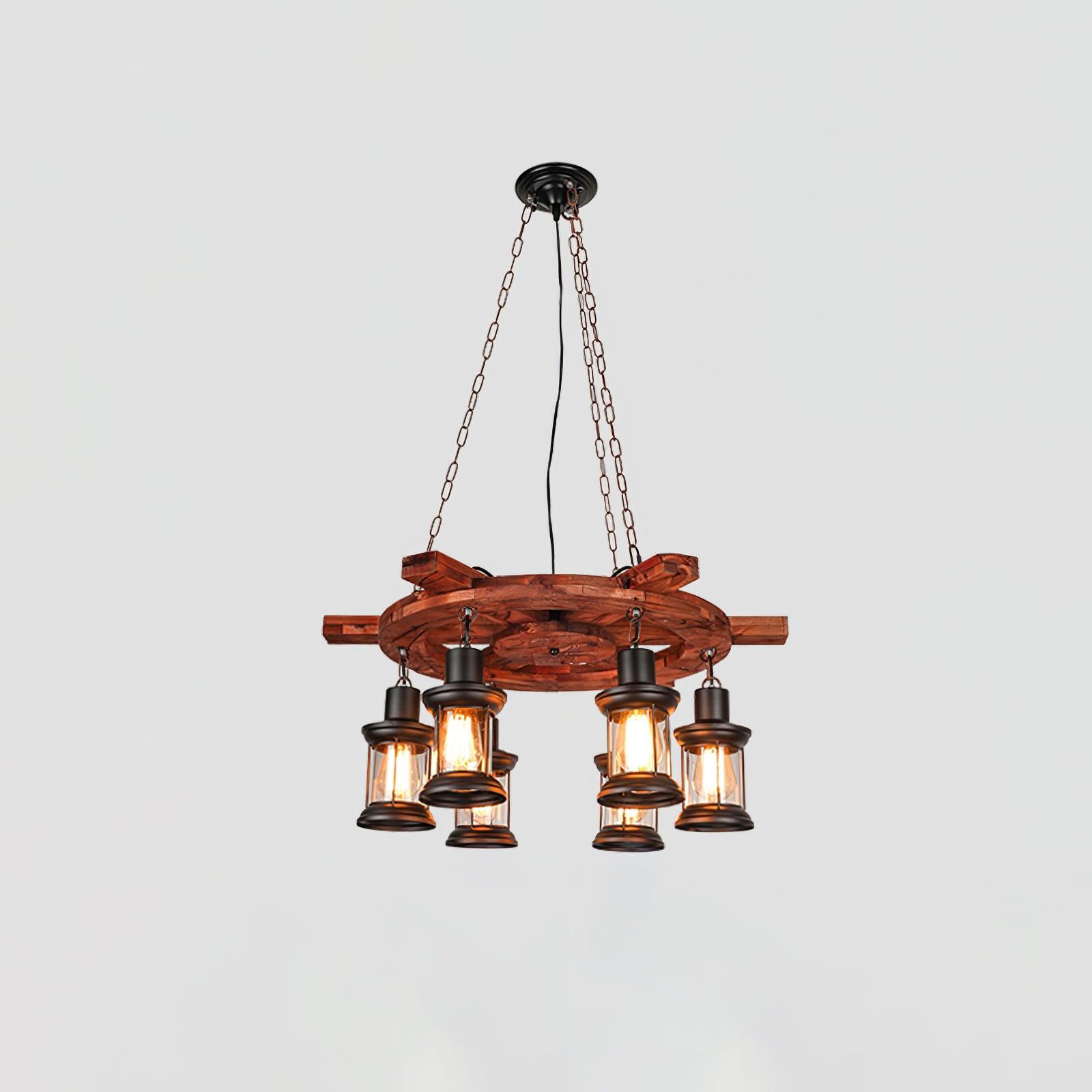 Aurzorir Vintage Holz Kronleuchter-Letslighting