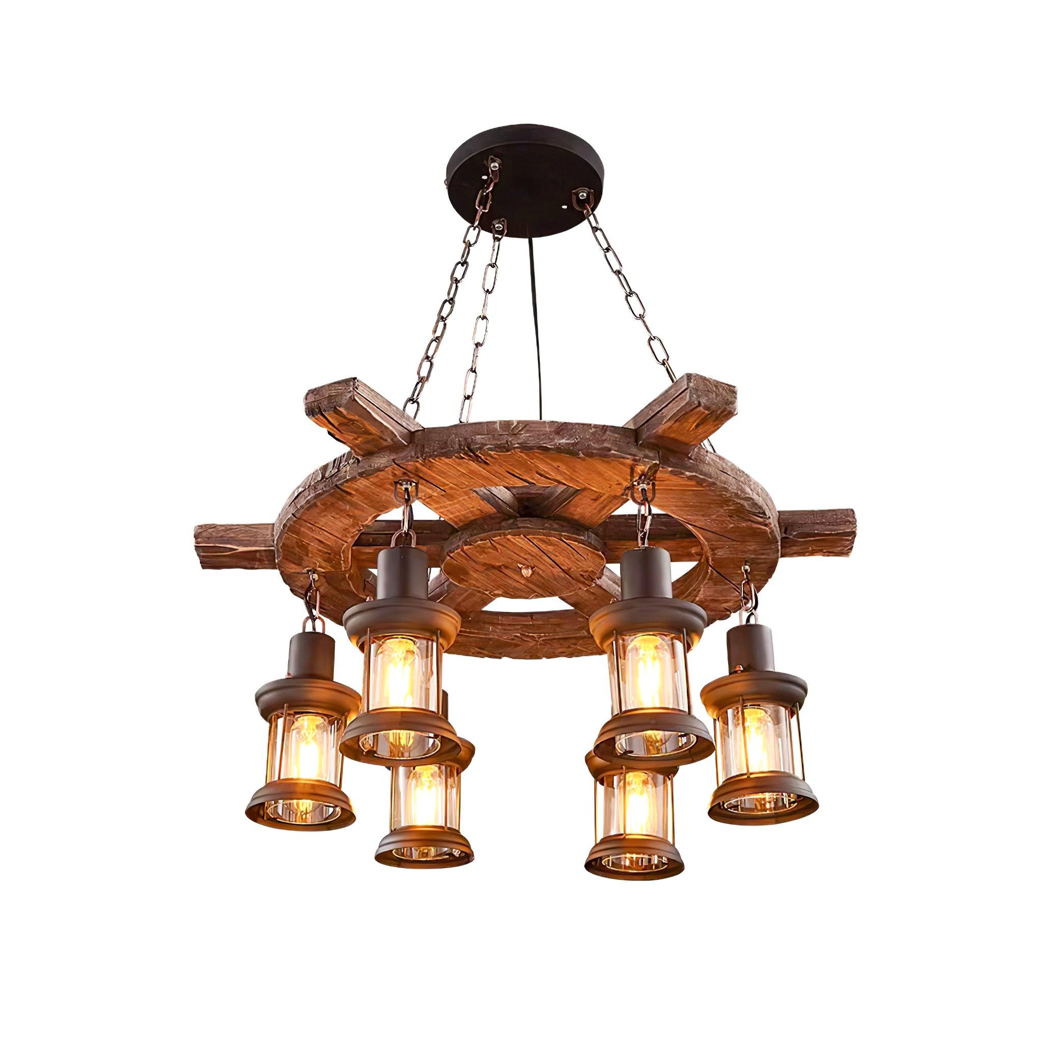 Aurzorir Vintage Holz Kronleuchter-Letslighting