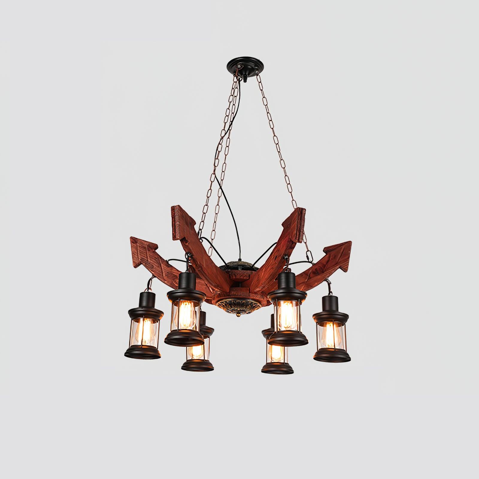 Aurzorir Vintage Holz Kronleuchter-Letslighting