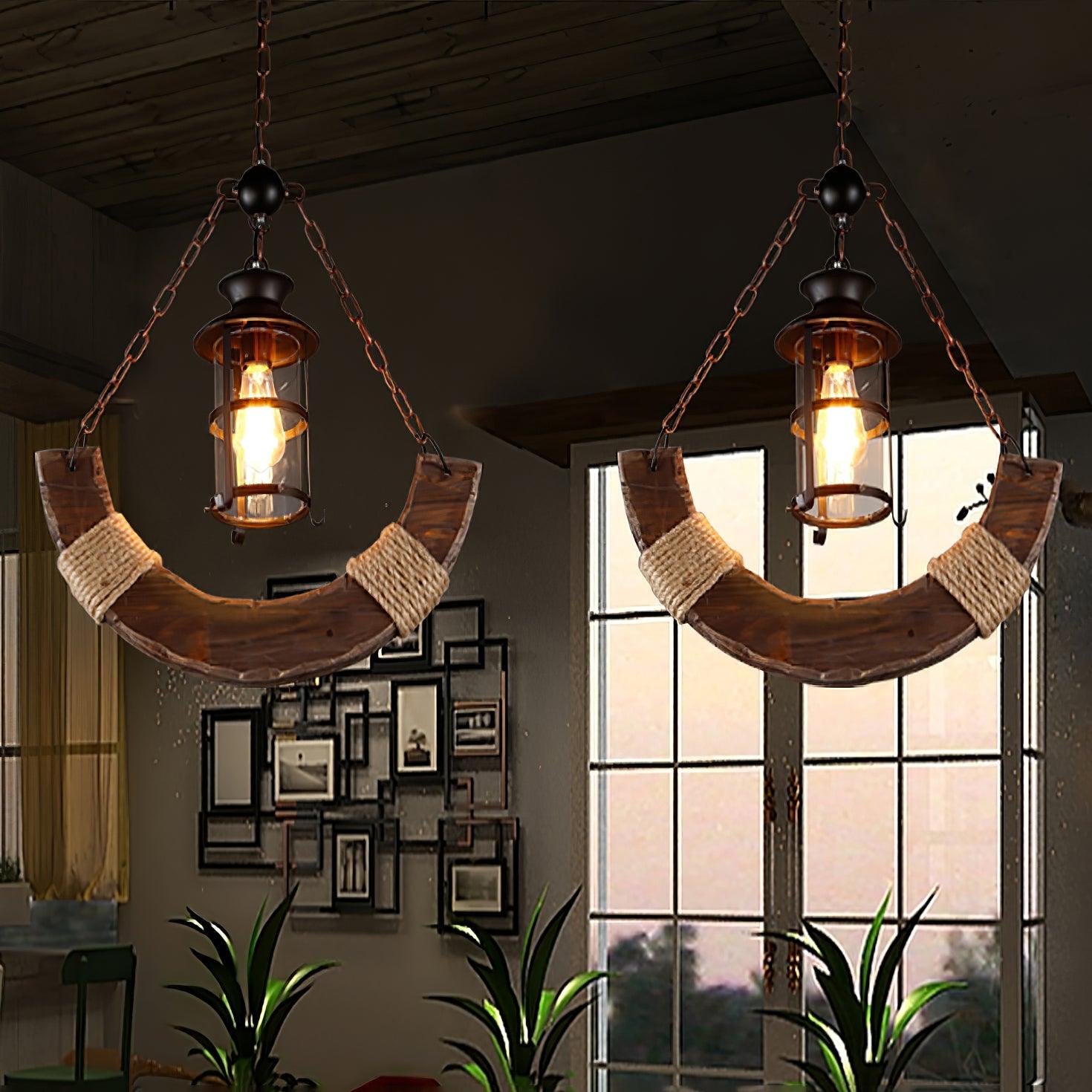 Aurzorir Vintage Holz Kronleuchter-Letslighting