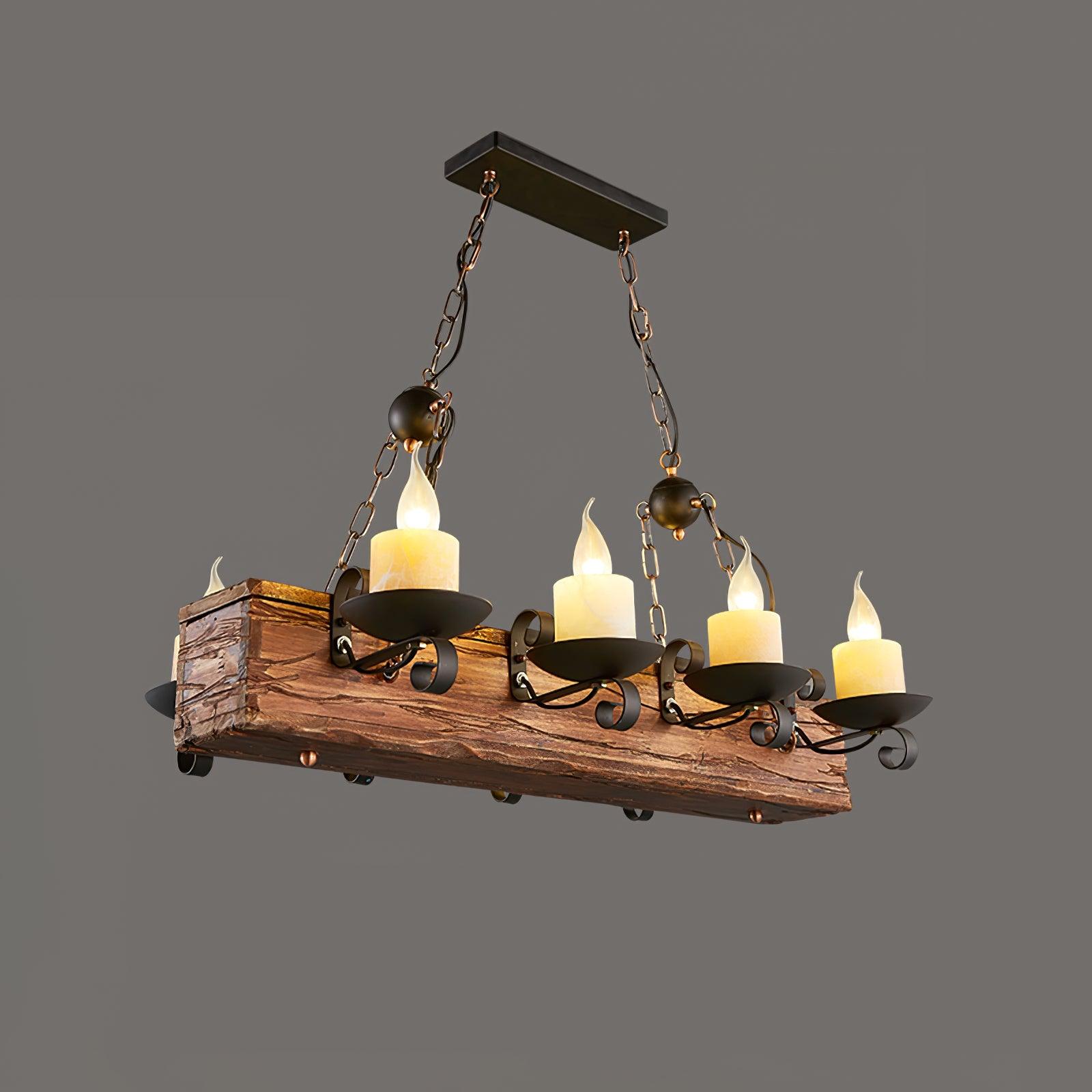 Aurzorir Vintage Holz Kronleuchter-Letslighting