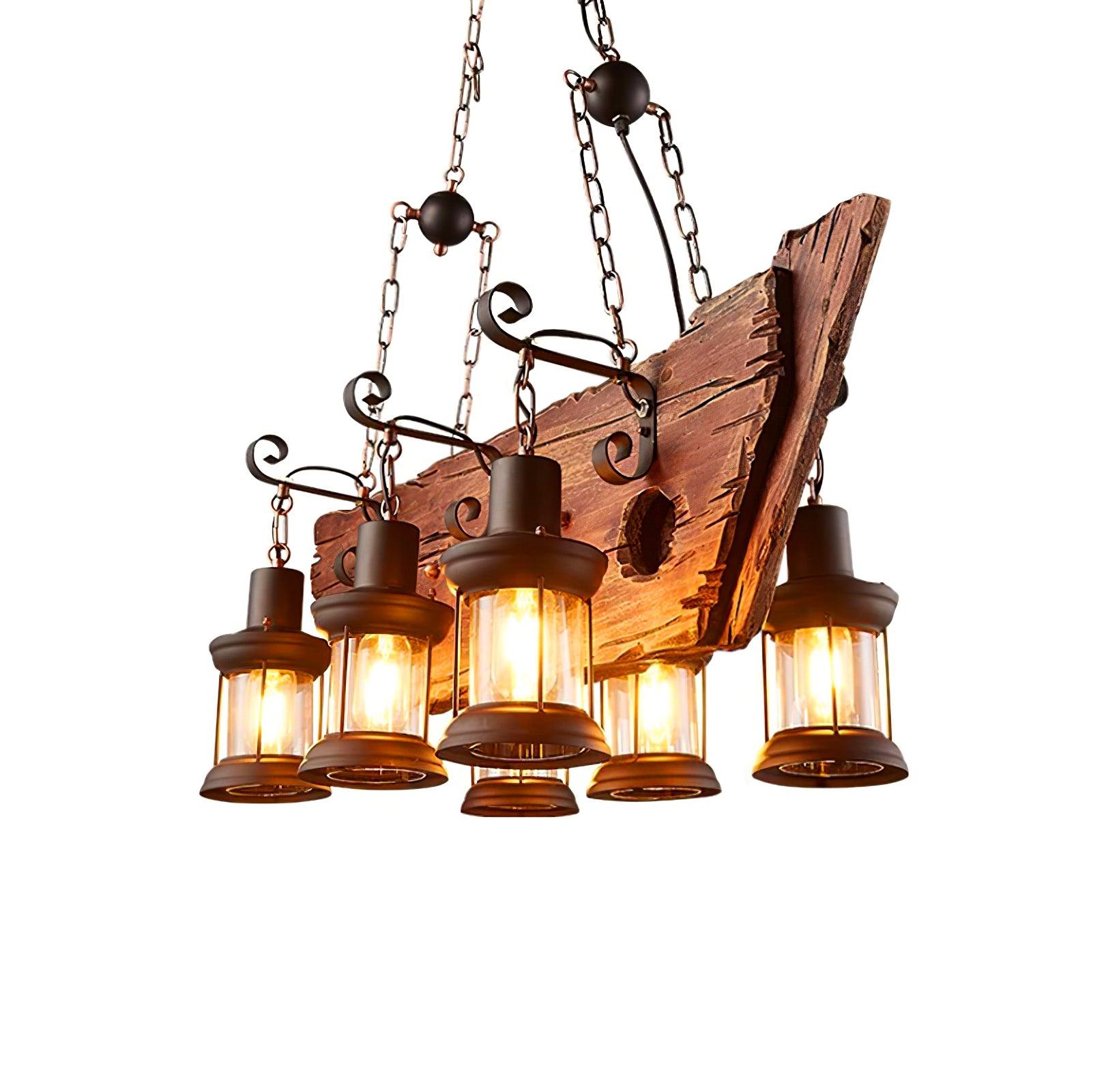 Aurzorir Vintage Holz Kronleuchter-Letslighting