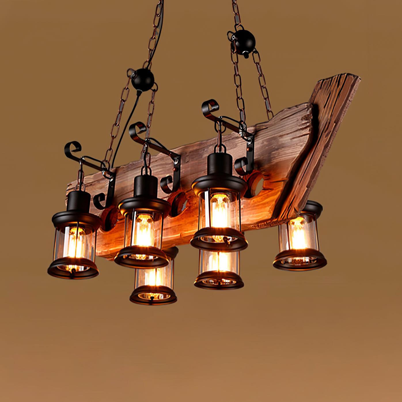 Aurzorir Vintage Holz Kronleuchter-Letslighting