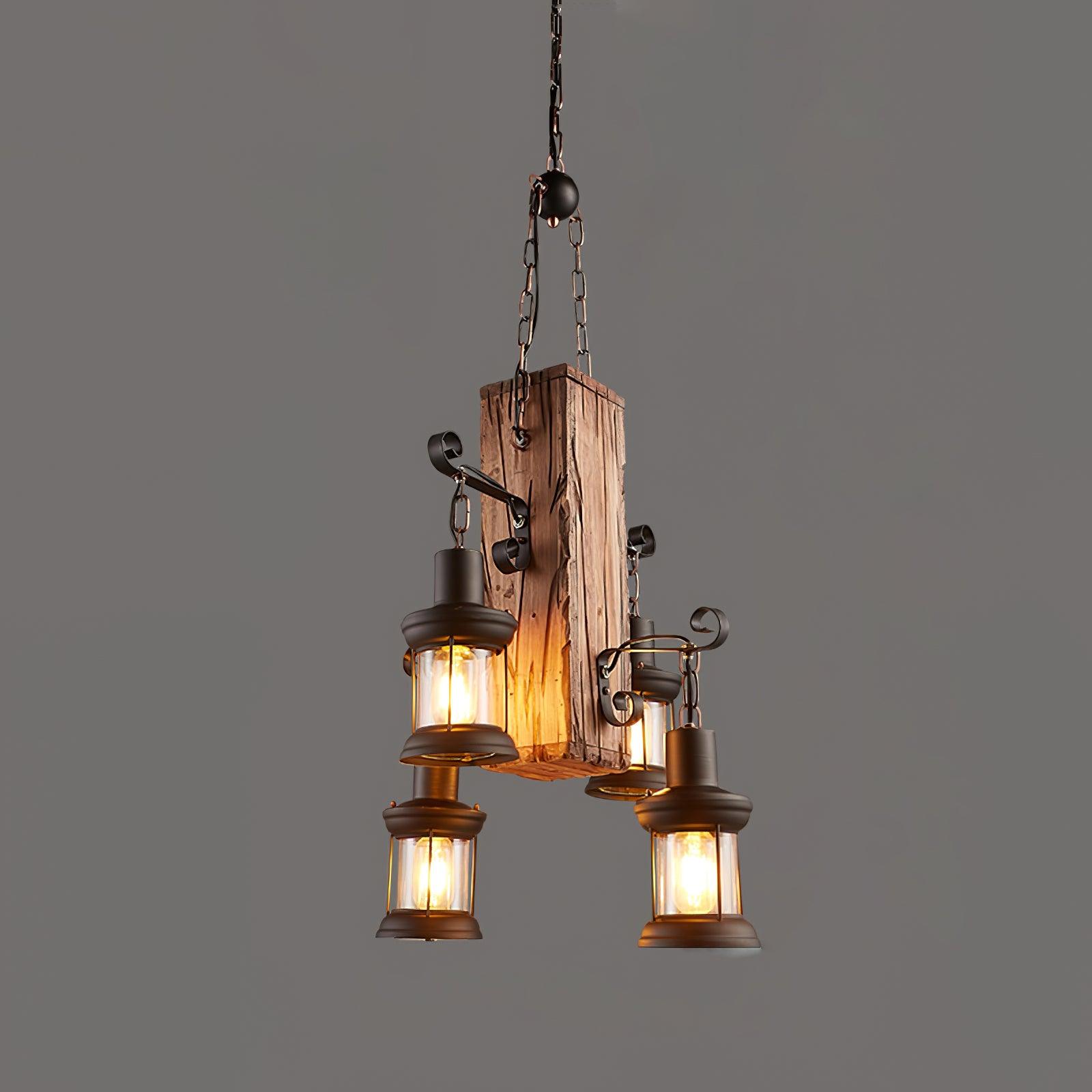 Aurzorir Vintage Holz Kronleuchter-Letslighting