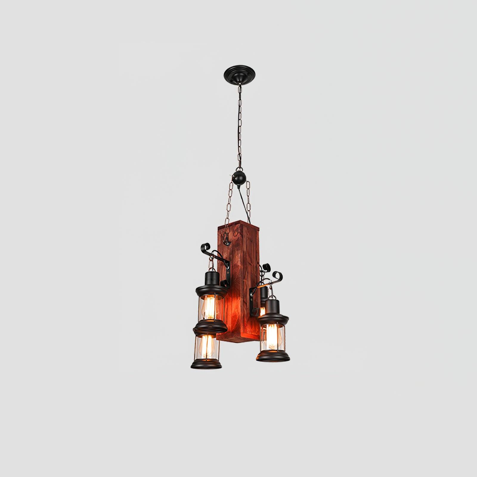 Aurzorir Vintage Holz Kronleuchter-Letslighting
