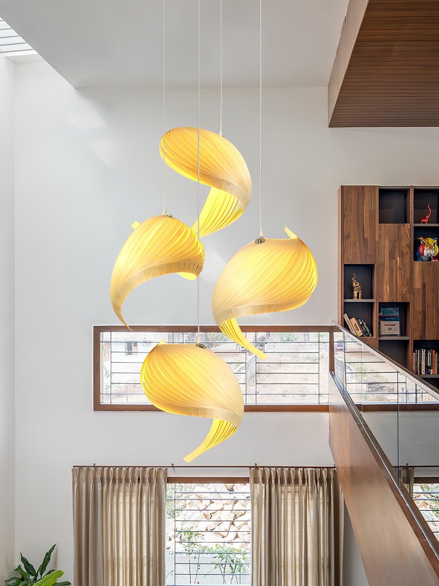 Cumiror Postmoderne Luxus Schalenholz Holz Pendelleuchte-Letslighting
