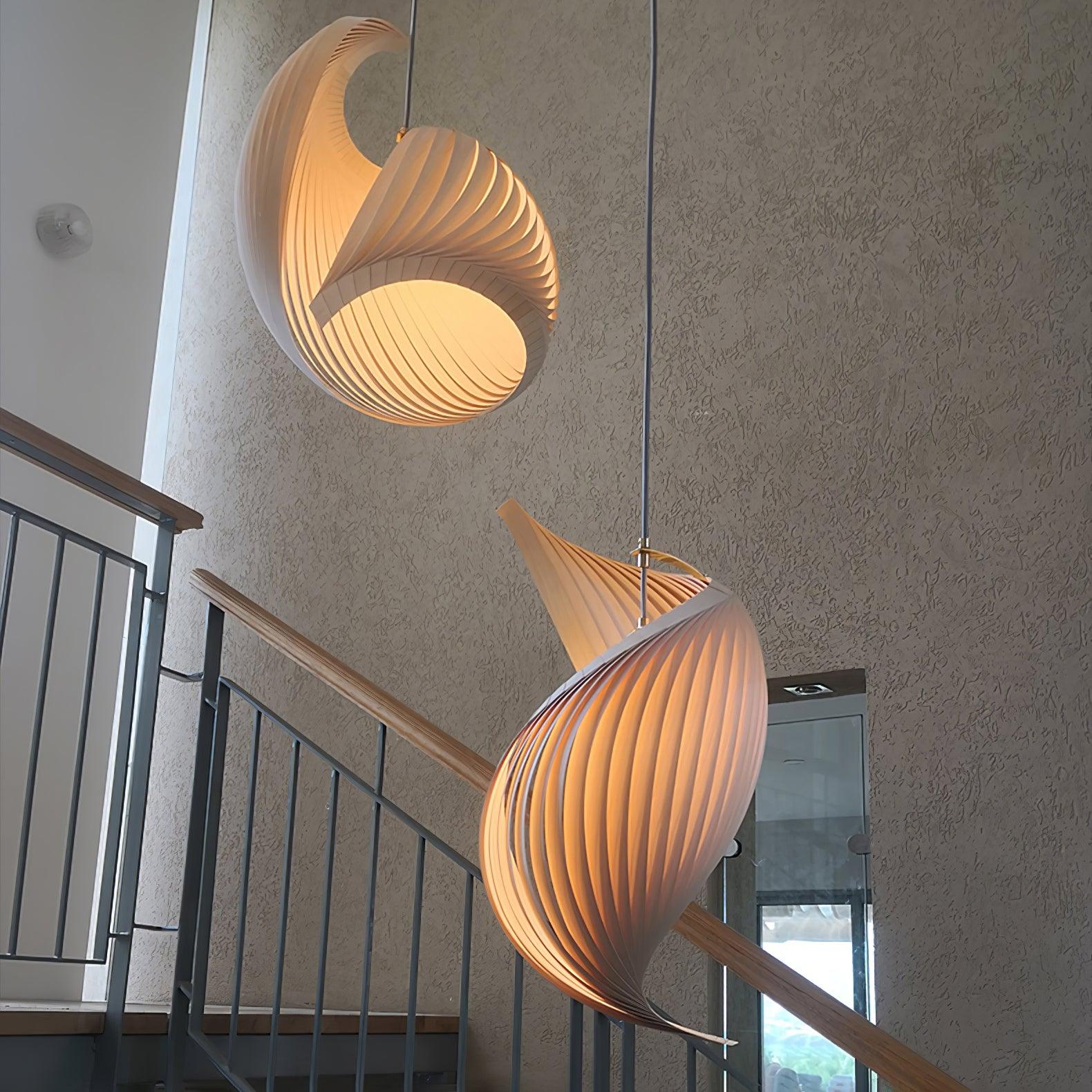 Cumiror Postmoderne Luxus Schalenholz Holz Pendelleuchte-Letslighting