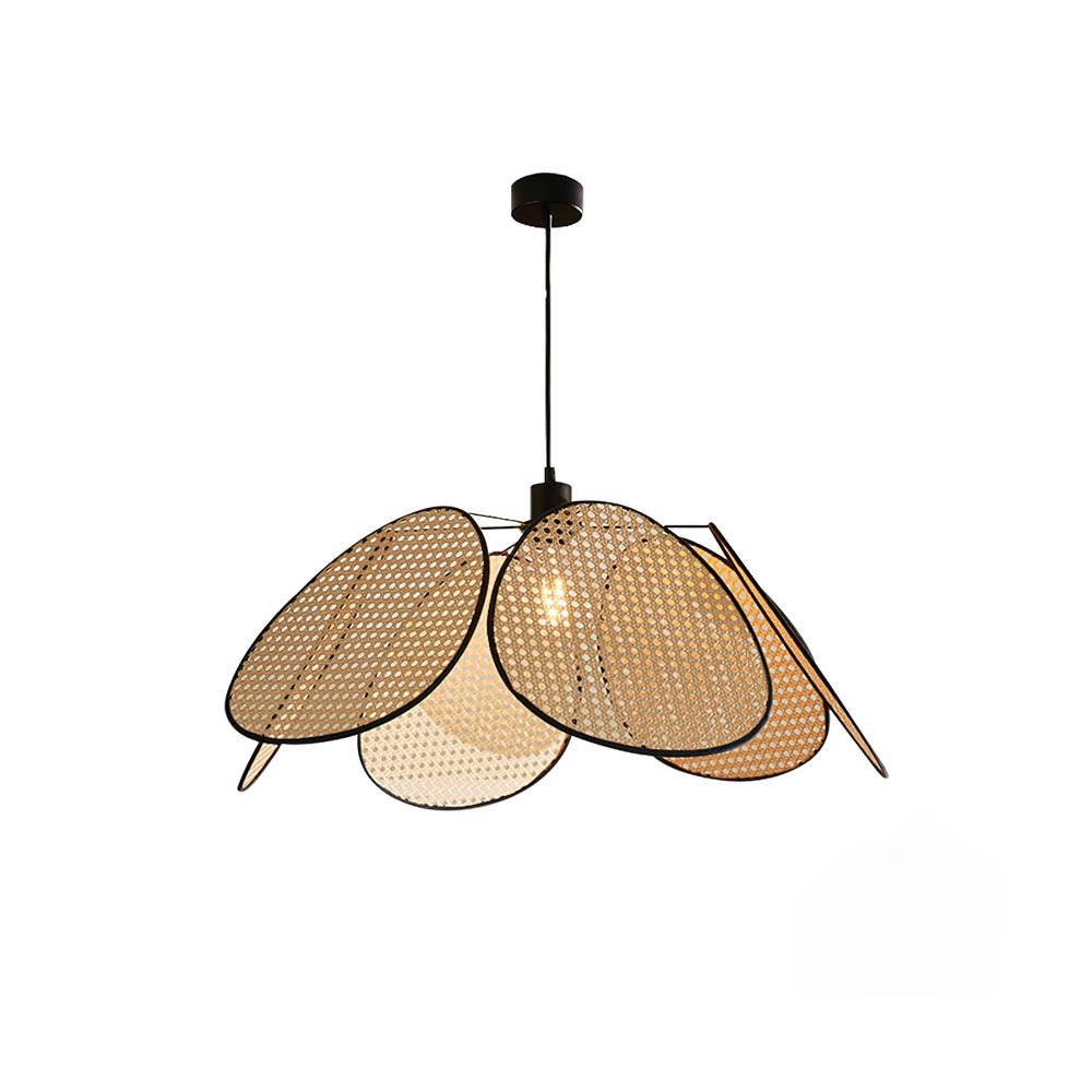 Rivn Kronleuchter mit Rattanblütenblättern Bohemian-Letslighting