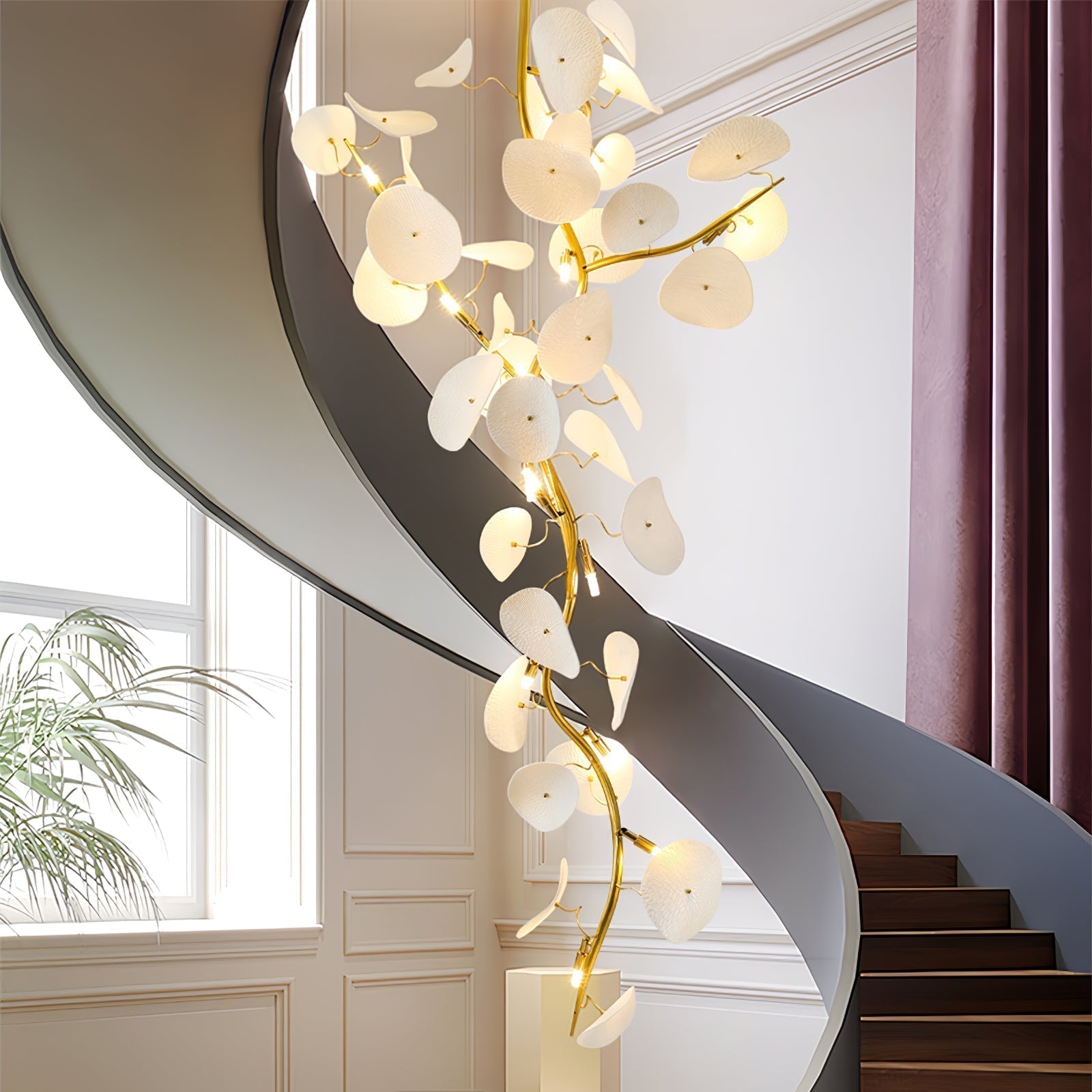 Orthair Branch Keramik Messing Kronleuchter-Letslighting
