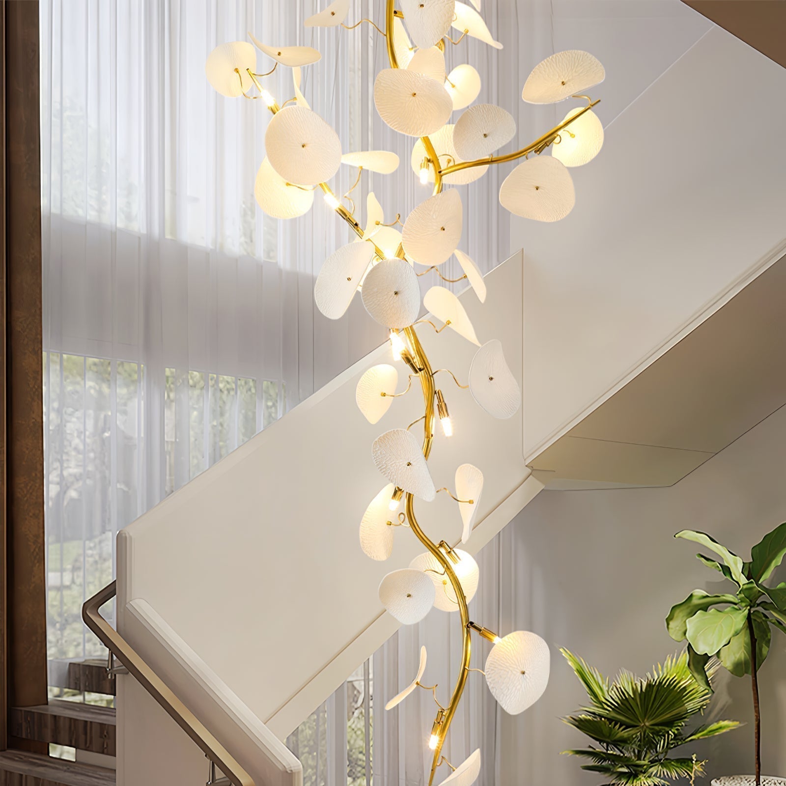 Orthair Branch Keramik Messing Kronleuchter-Letslighting