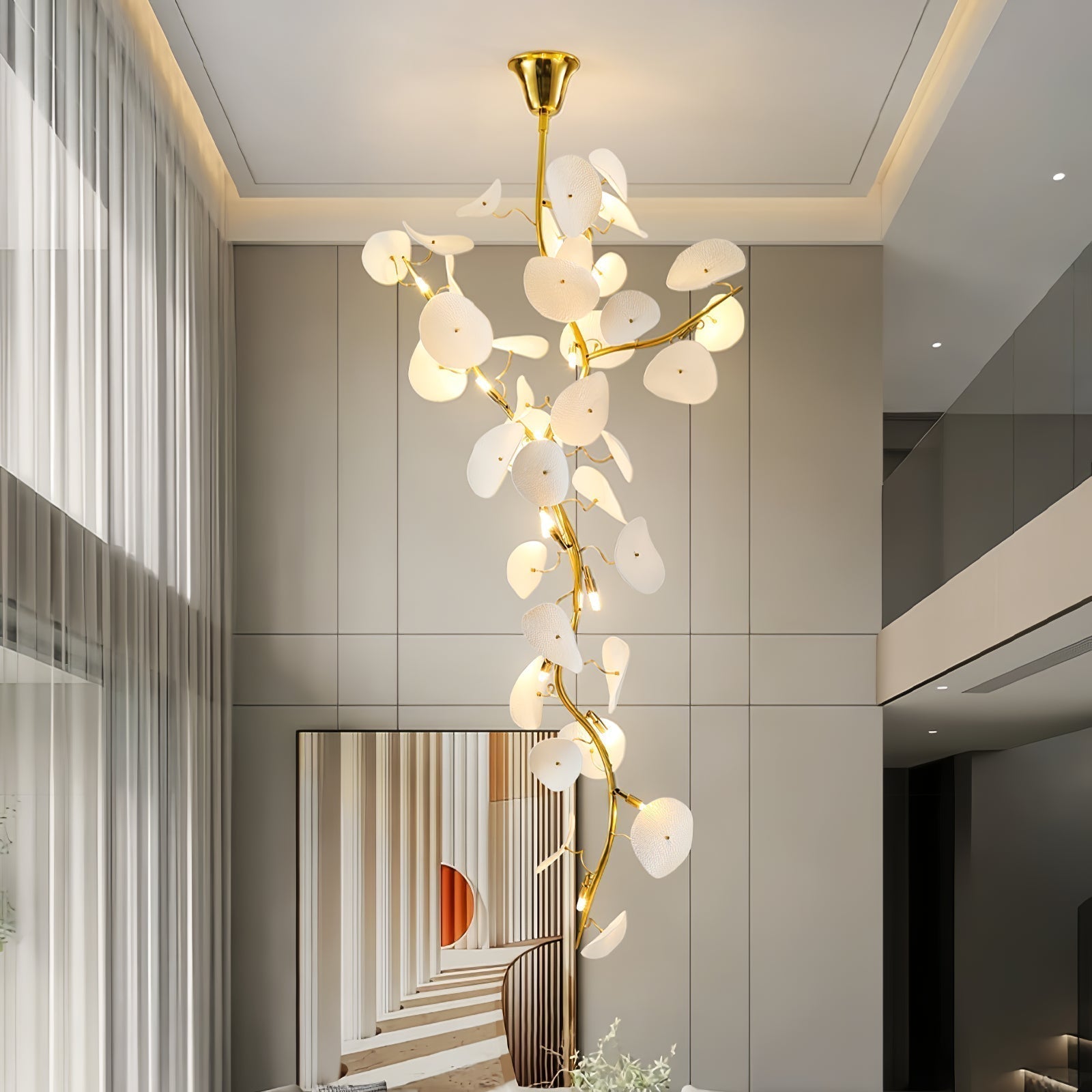 Orthair Branch Keramik Messing Kronleuchter-Letslighting