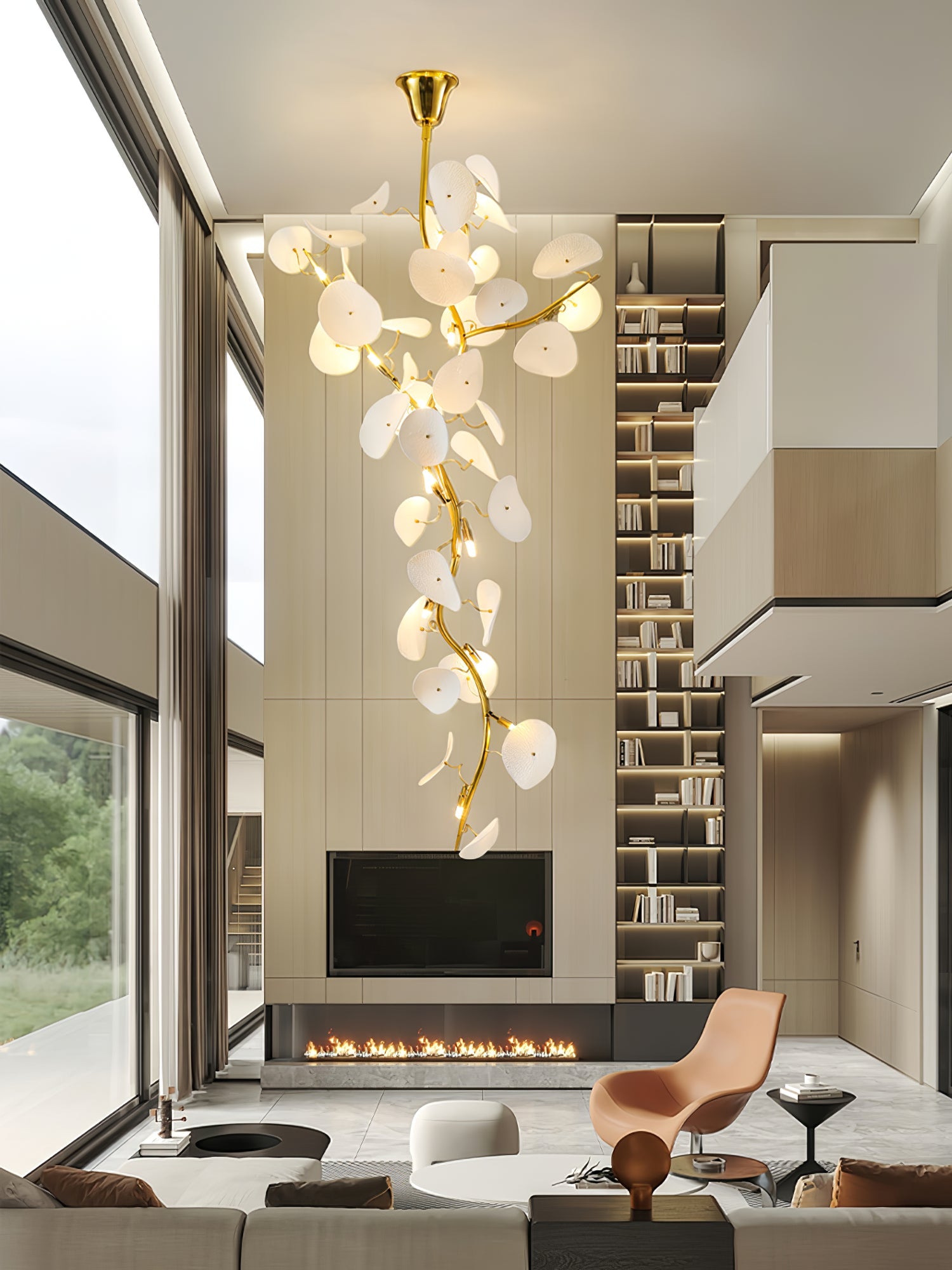 Orthair Branch Keramik Messing Kronleuchter-Letslighting