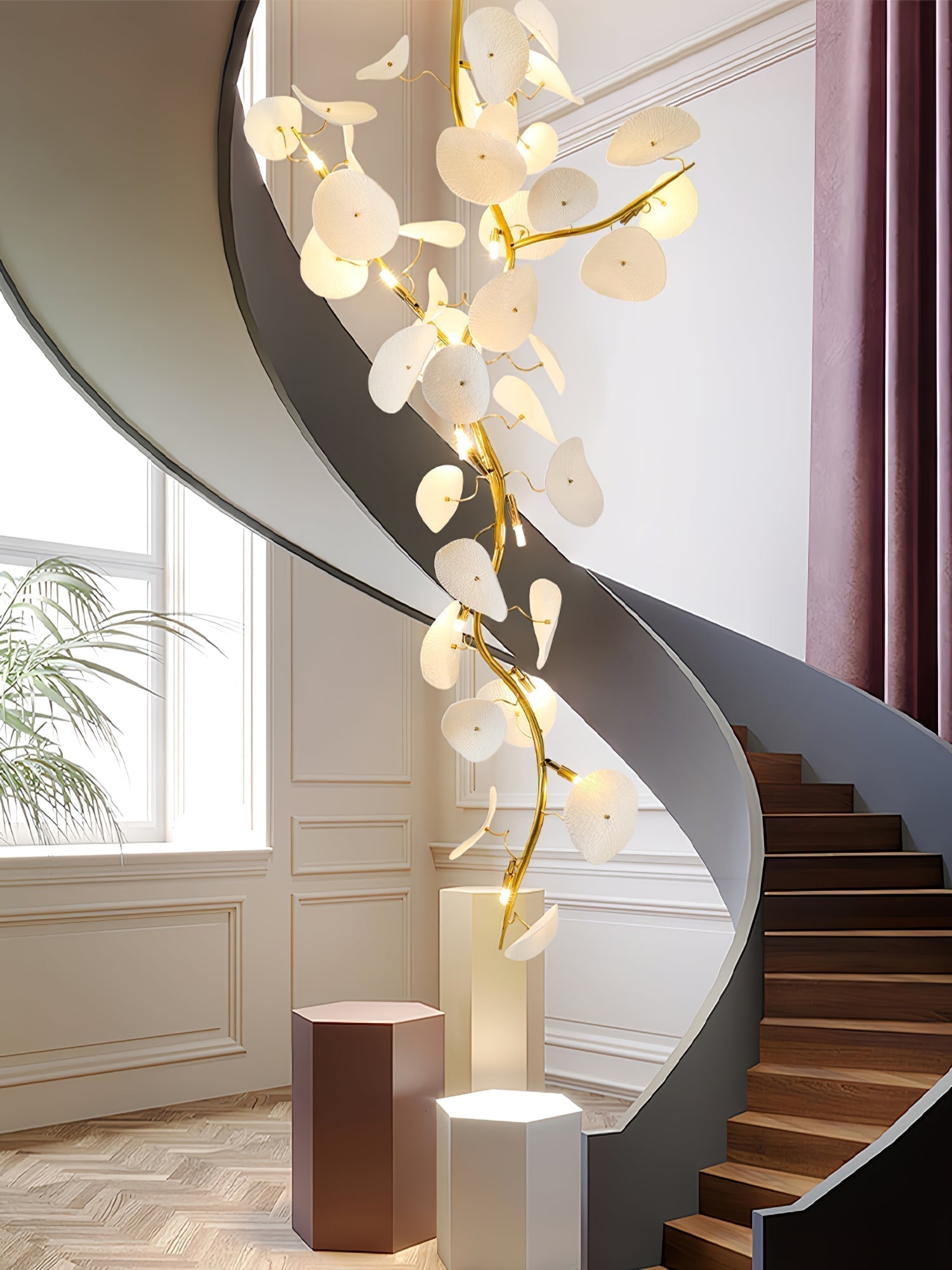 Orthair Branch Keramik Messing Kronleuchter-Letslighting