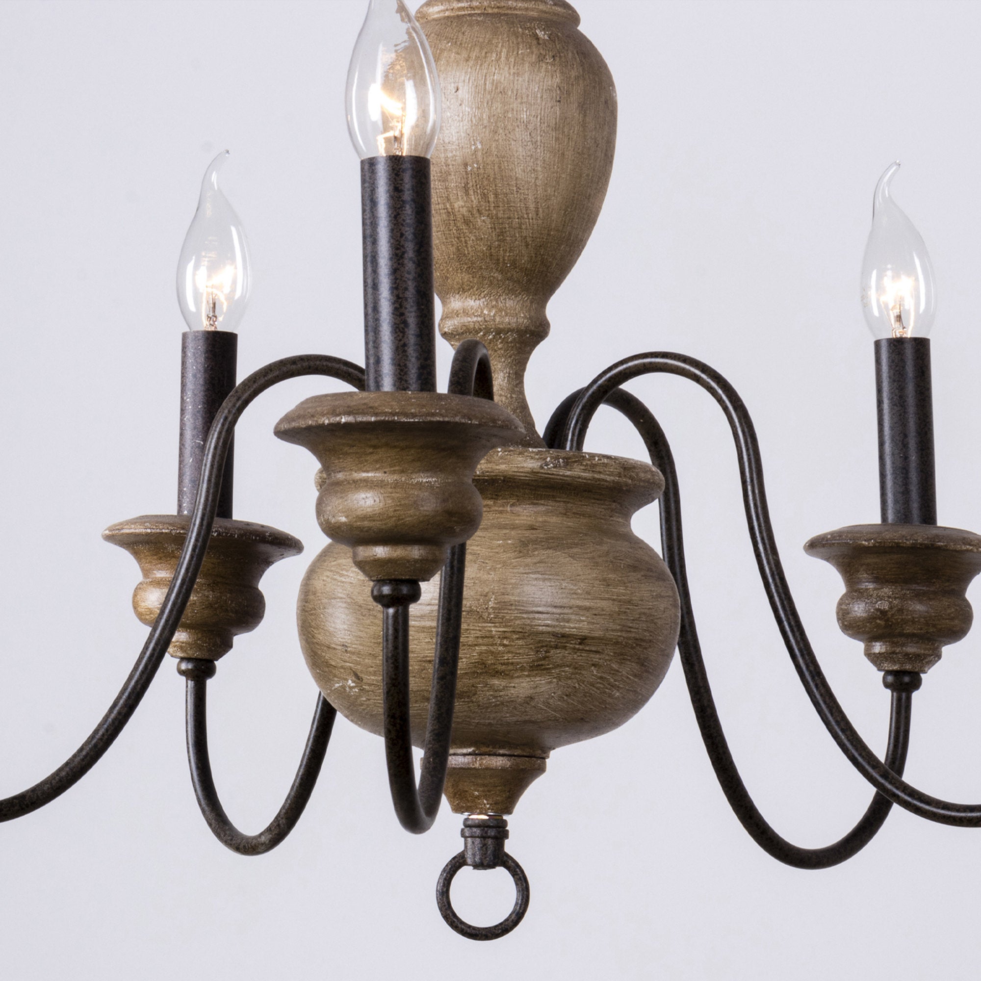 Evvine Holz Vintage Industrial Kronleuchter-Letslighting