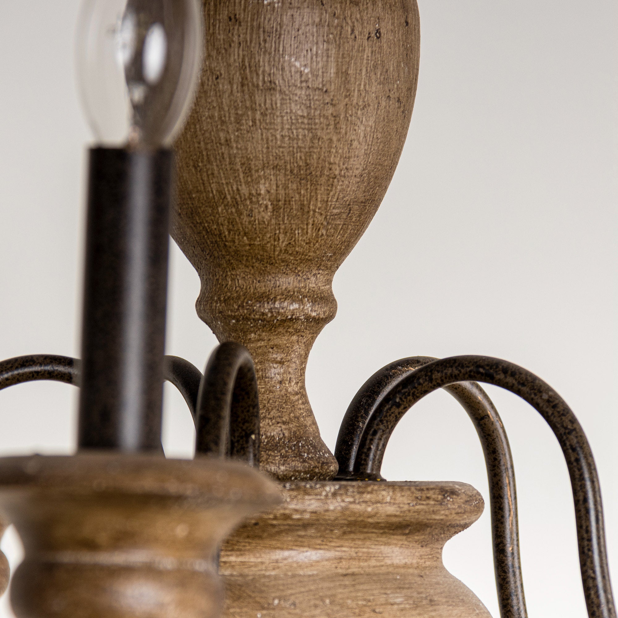 Evvine Holz Vintage Industrial Kronleuchter-Letslighting