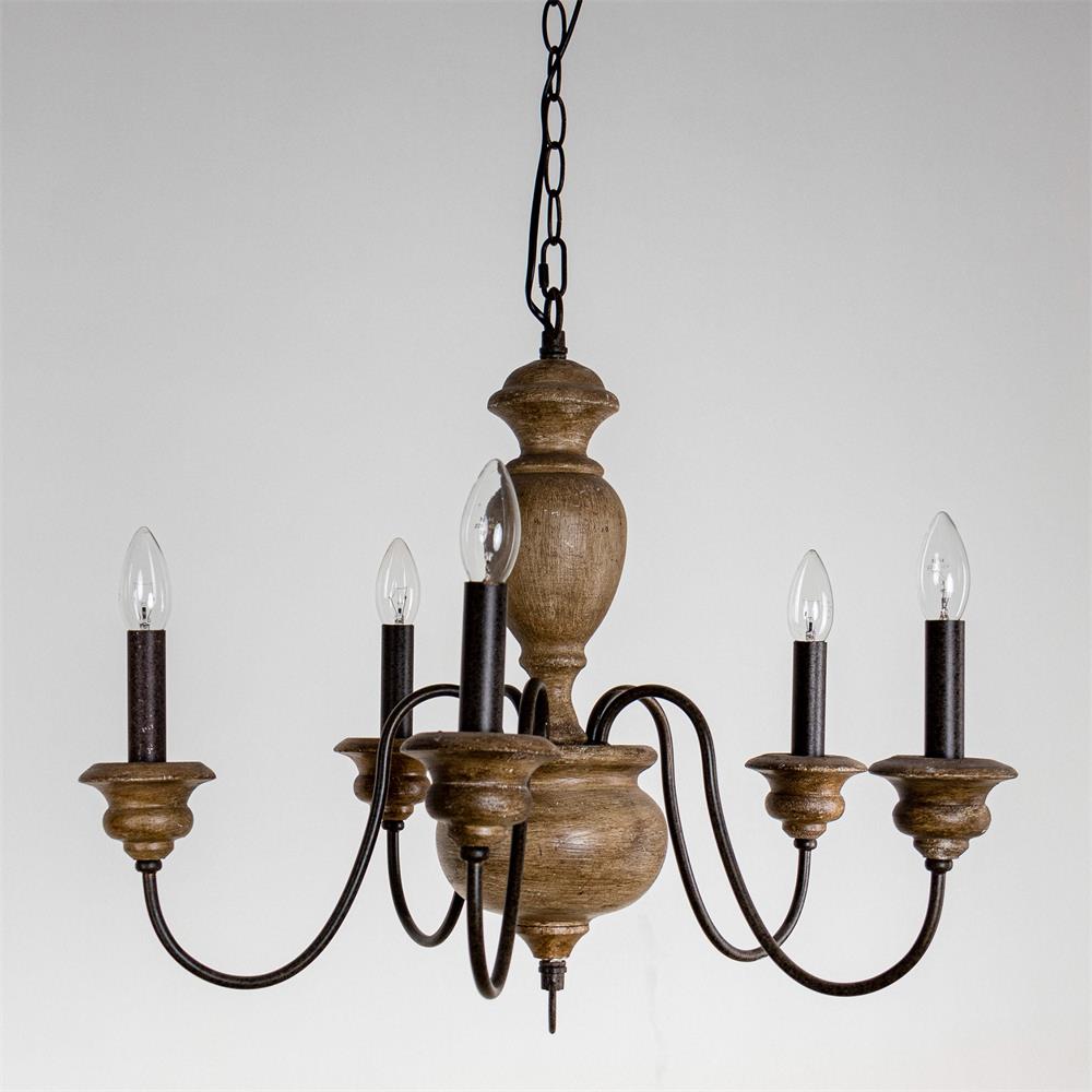 Evvine Holz Vintage Industrial Kronleuchter-Letslighting