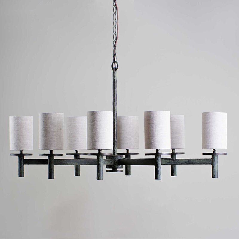 Iltalaris Kronleuchter Messing Stoff Premium Nordisch Art-Letslighting