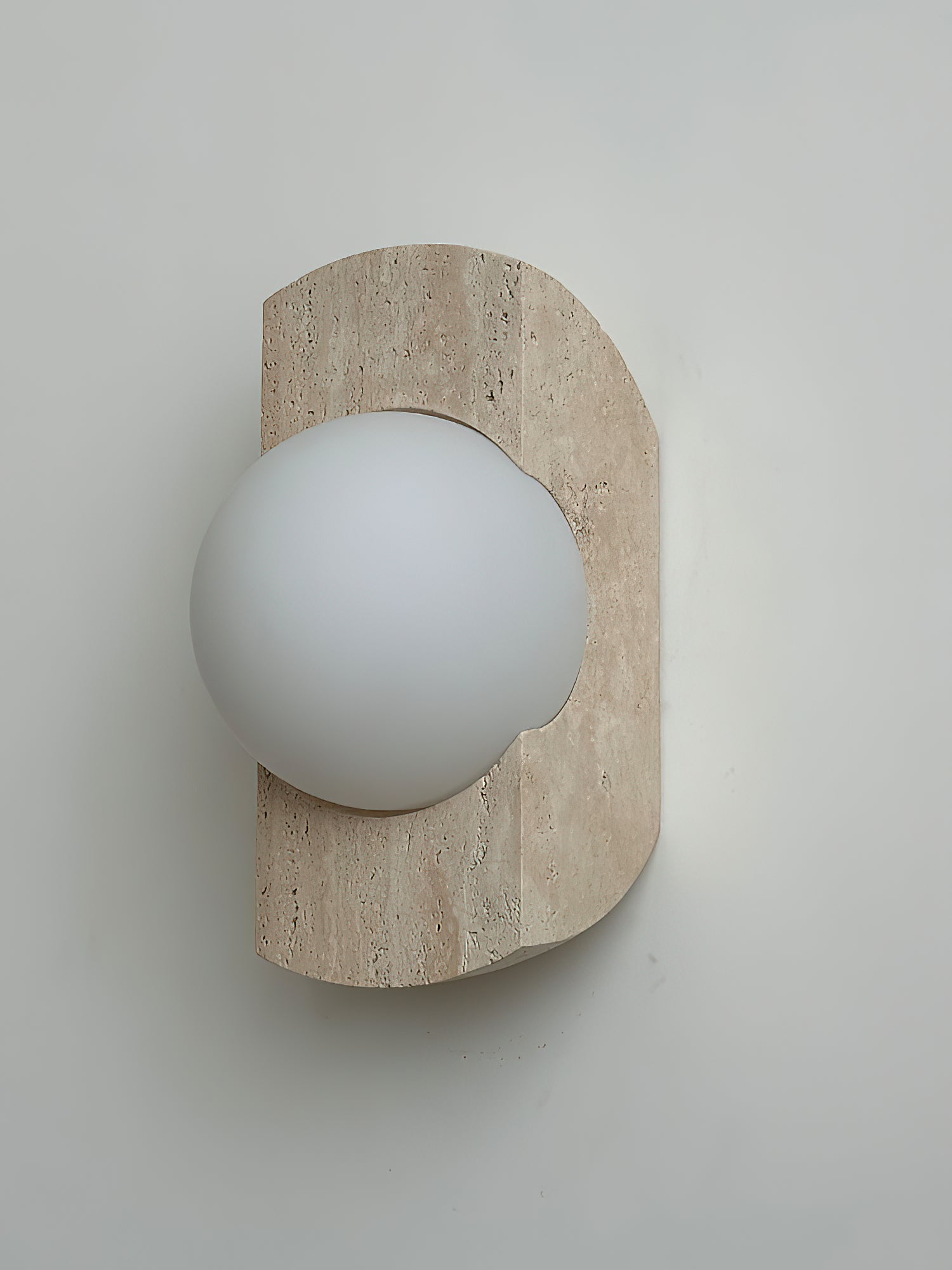 Umaris Modern Minimalist Travertine Glass Wall Lamp - Letslighting