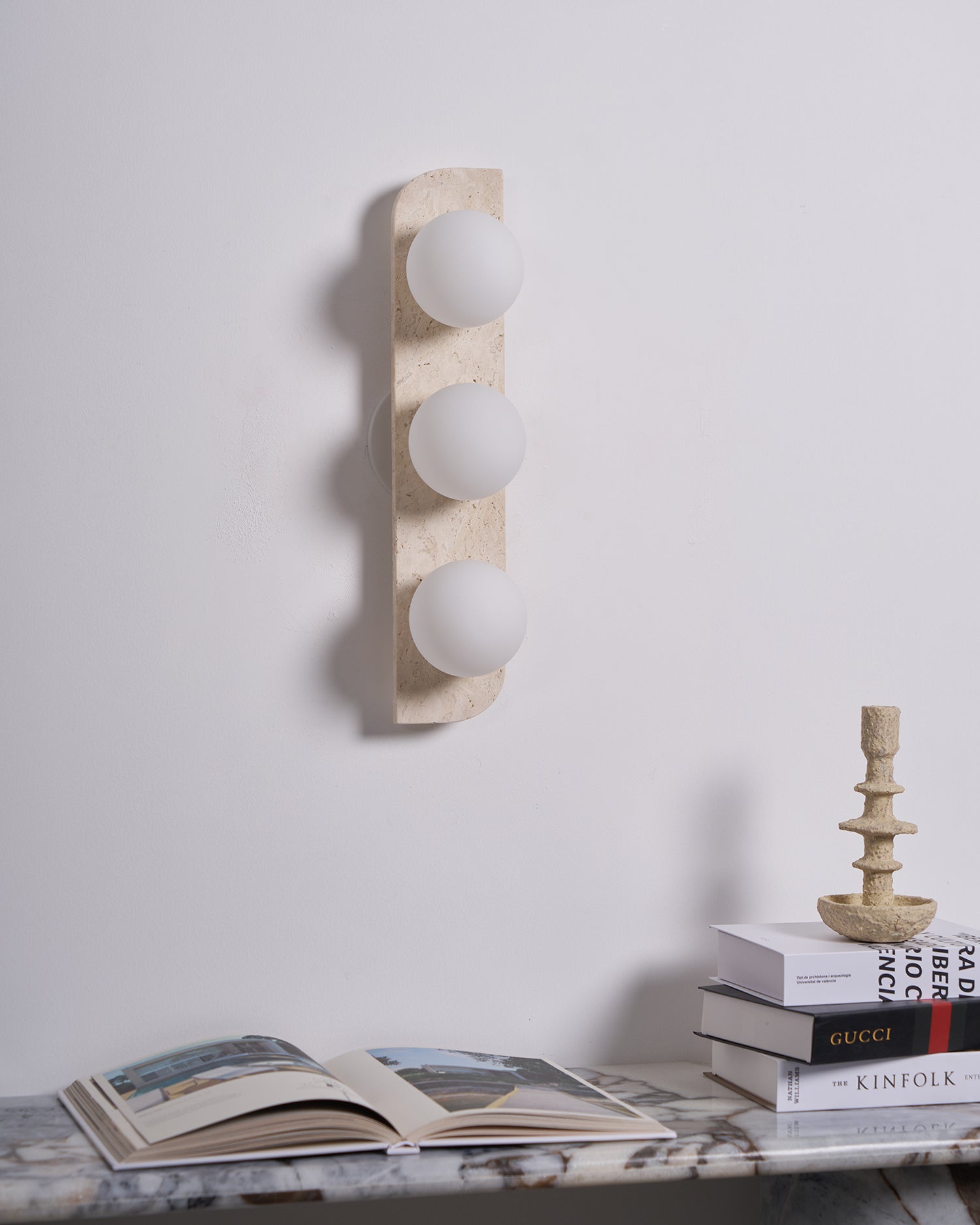 Alsilis Minimalist Travertine Wall Light - Neutralighting