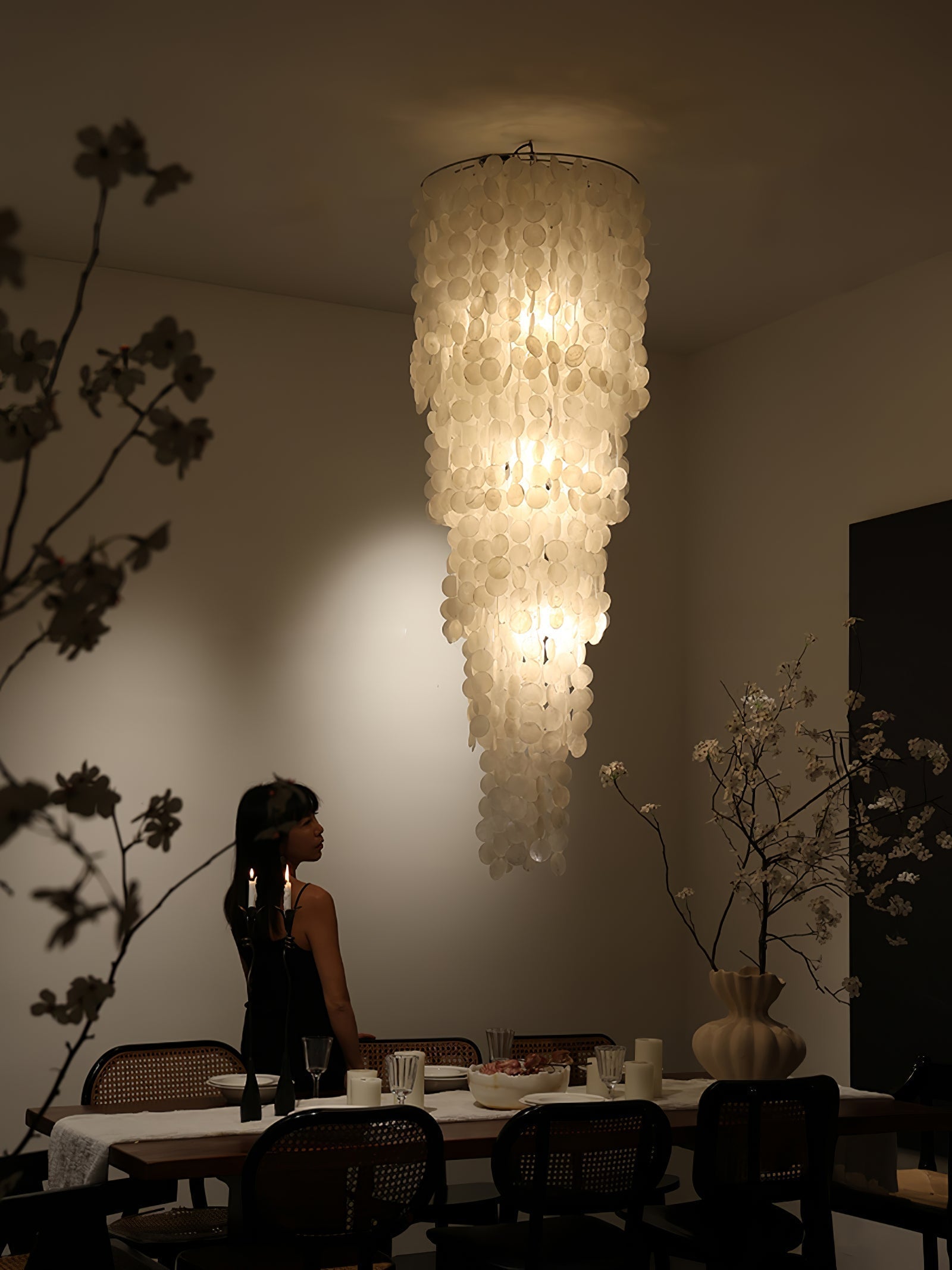 Eloryra Kaskadierender Glas-Kronleuchter-Letslighting