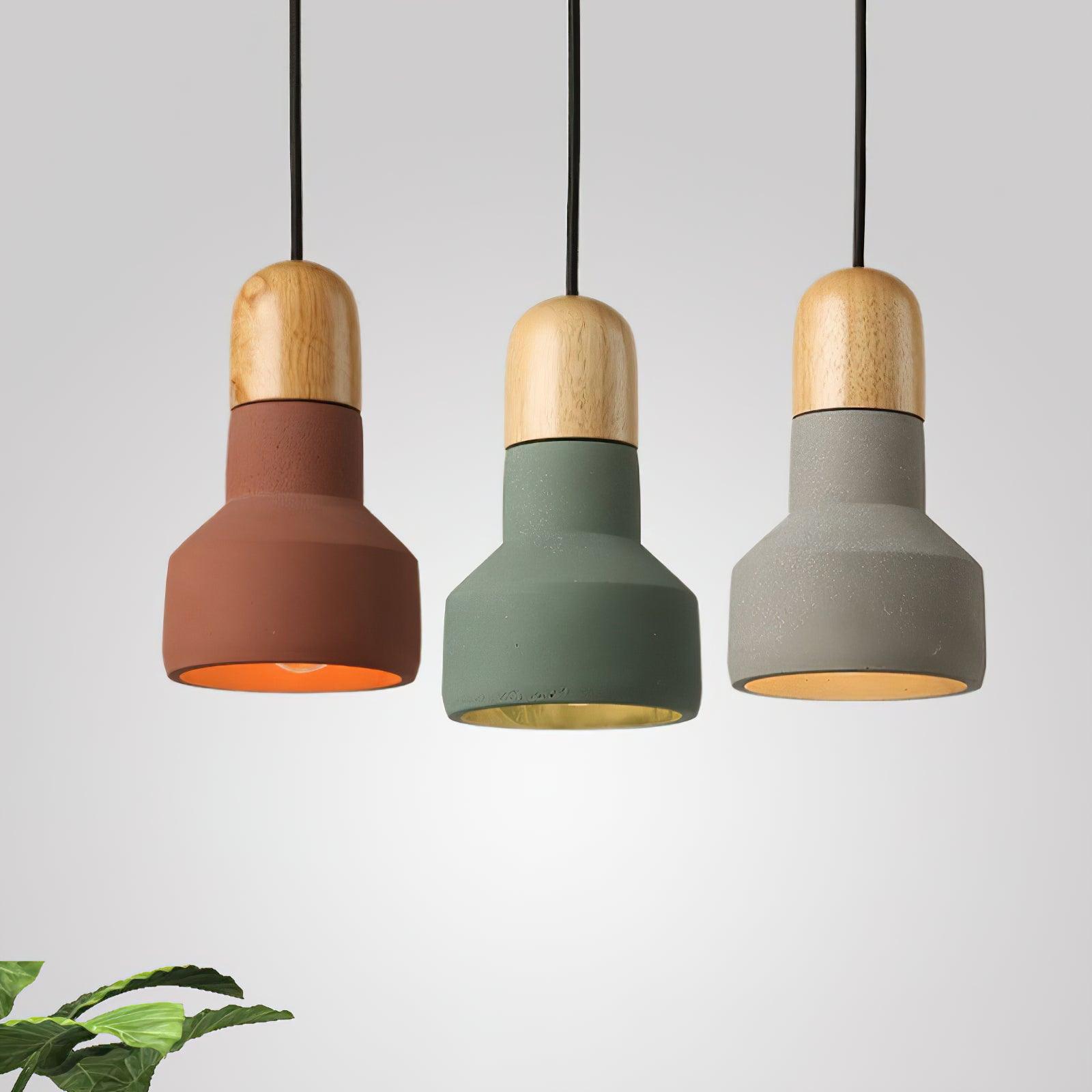 Trio Rustikale Holz-Pendelleuchte-Letslighting