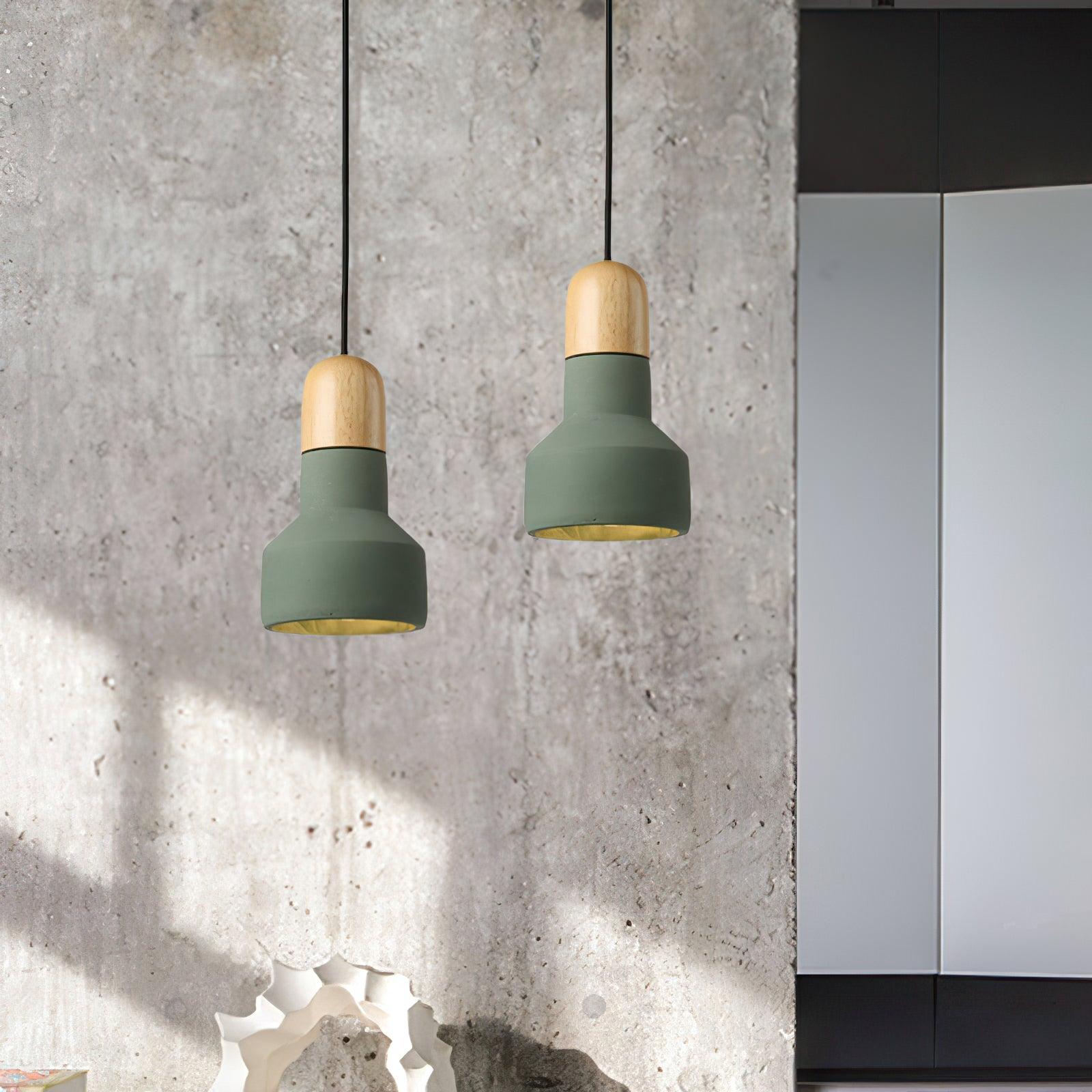 Trio Rustikale Holz-Pendelleuchte-Letslighting