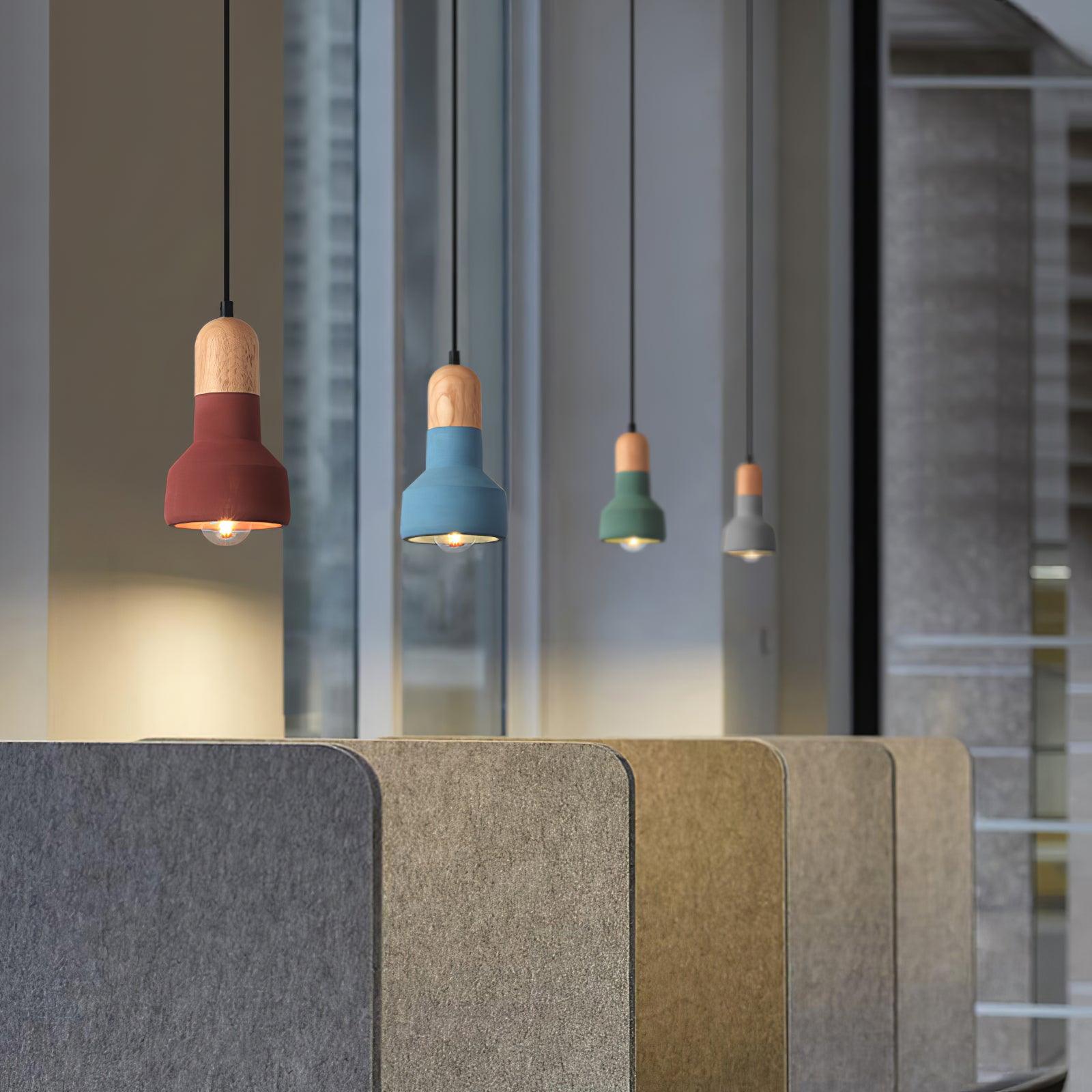 Trio Rustikale Holz-Pendelleuchte-Letslighting