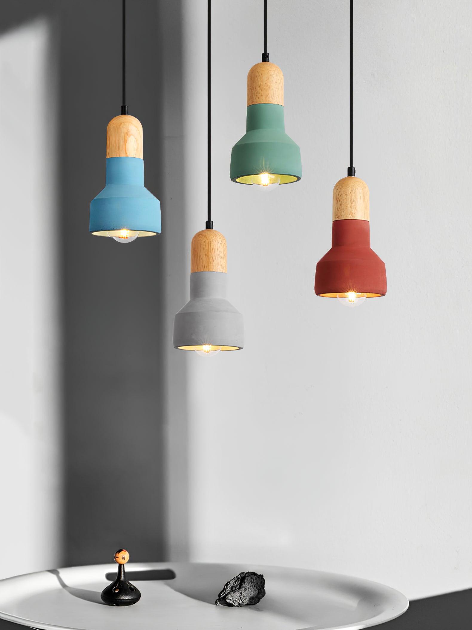 Trio Rustikale Holz-Pendelleuchte-Letslighting