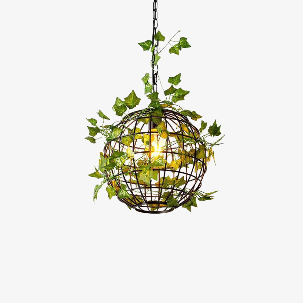 Ritta LED Rustikale Pendelleuchte Globe, 3 Farben, Wohnzimmer, Metall