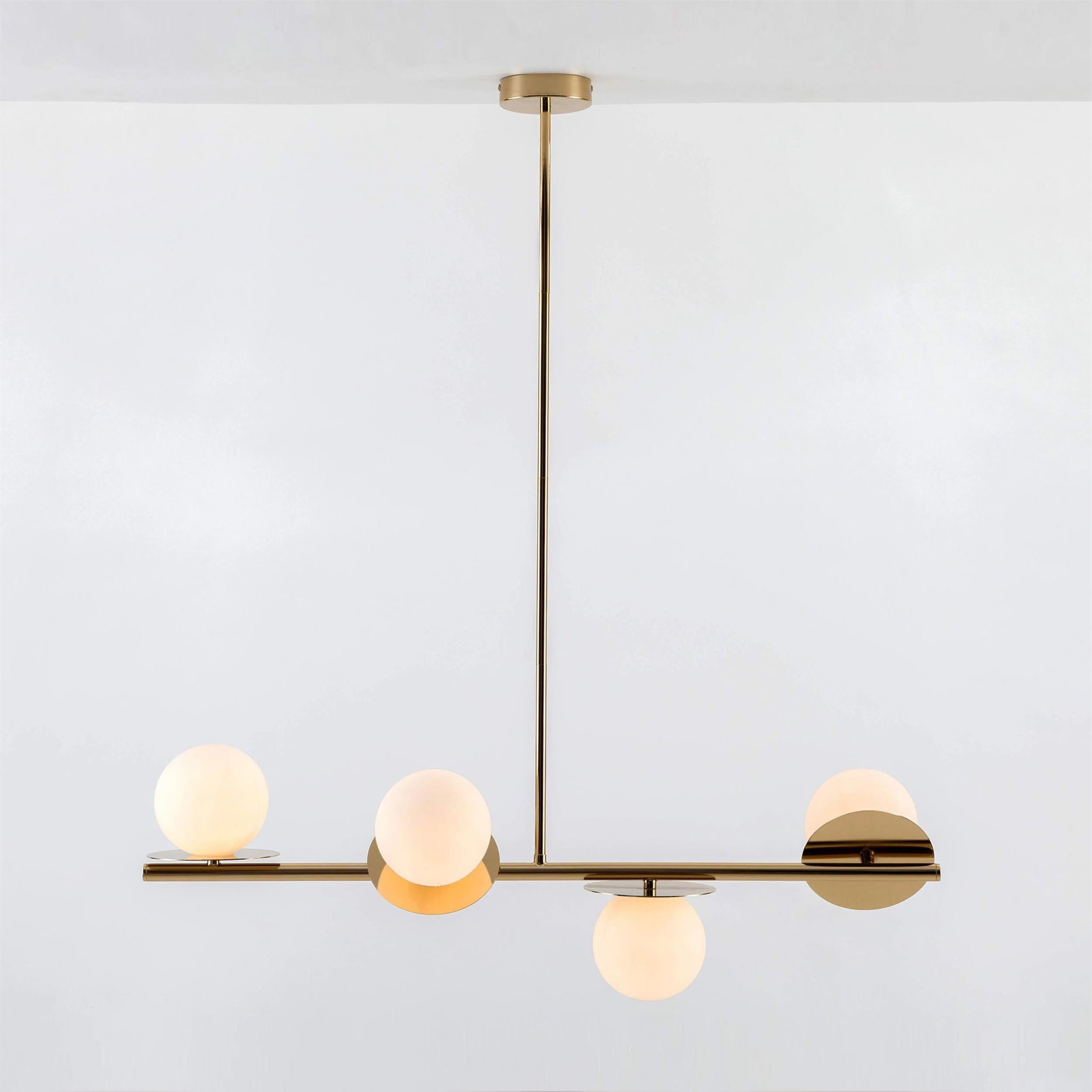 Evvararis Messing Glas Modern Minimalistisch Kronleuchter-Letslighting