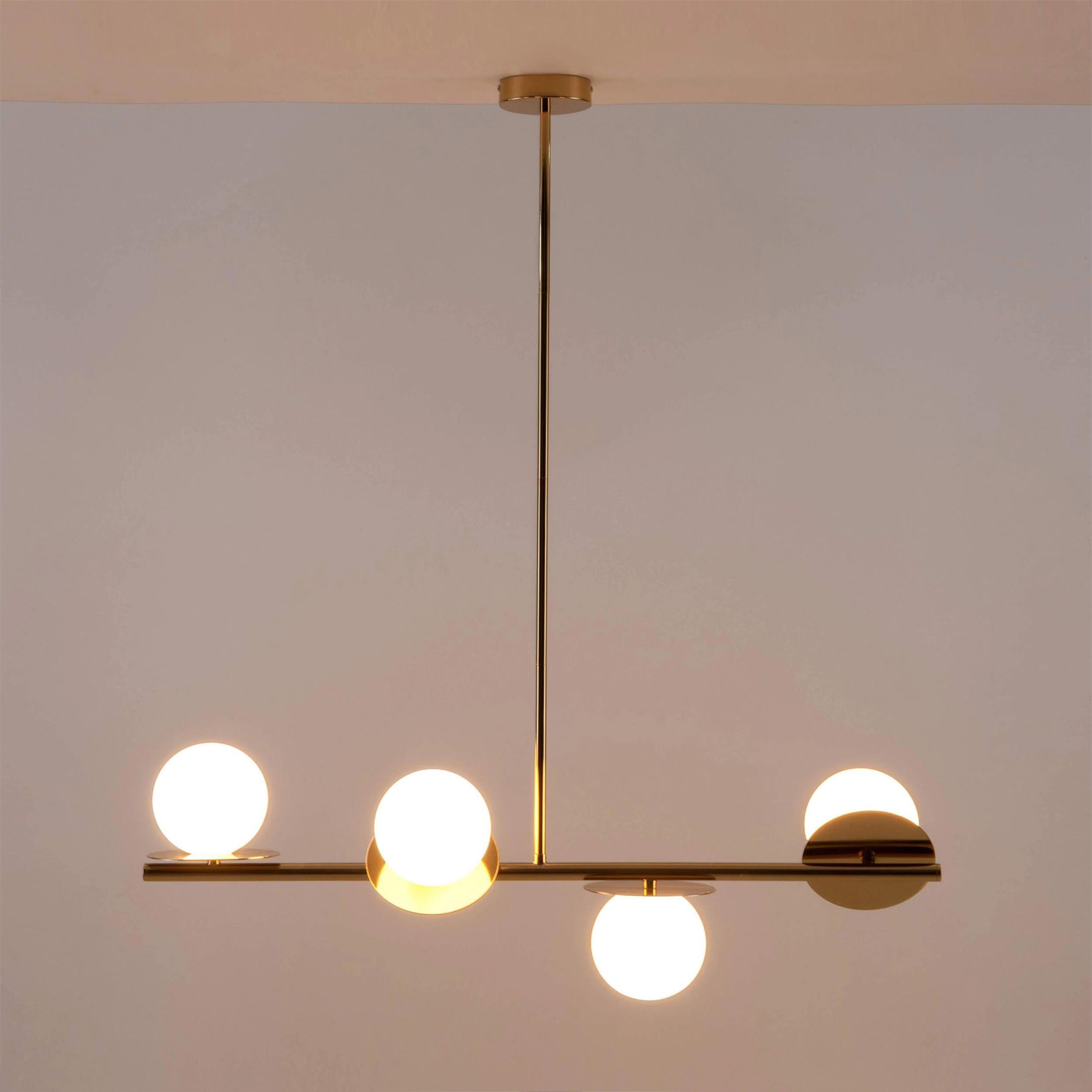 Evvararis Messing Glas Modern Minimalistisch Kronleuchter-Letslighting