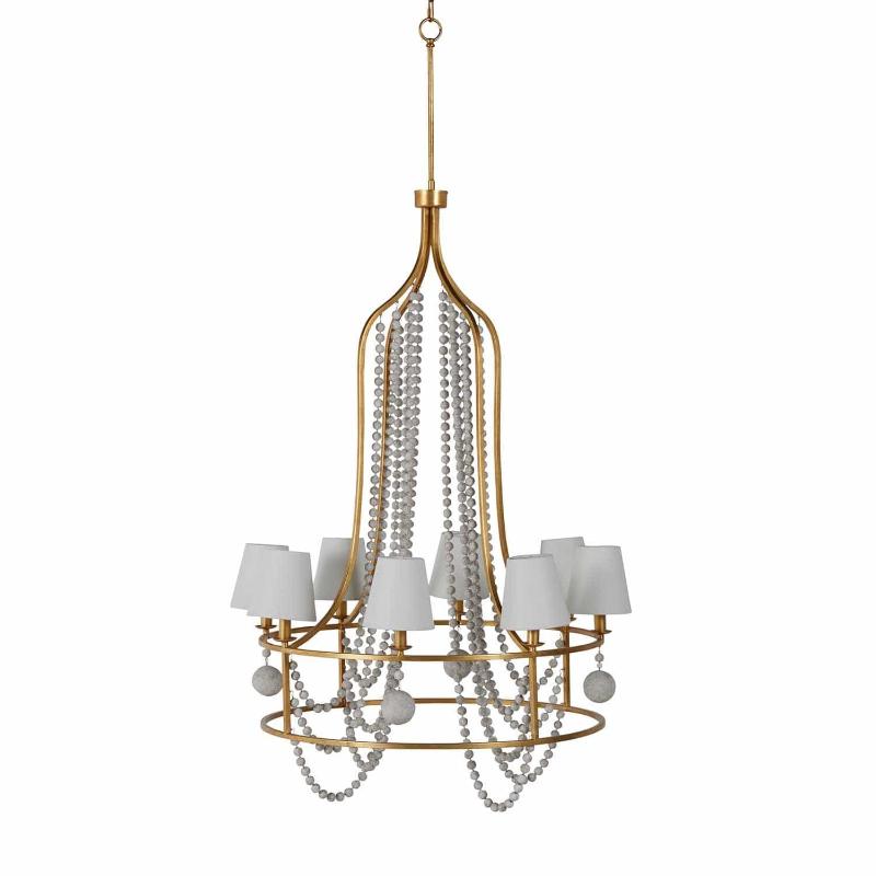 Zethayra Industrieller Vintage Kronleuchter aus Holz-Letslighting
