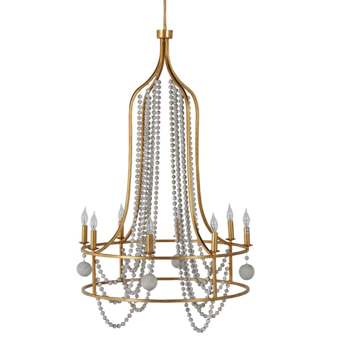 Zethayra Industrieller Vintage Kronleuchter aus Holz-Letslighting