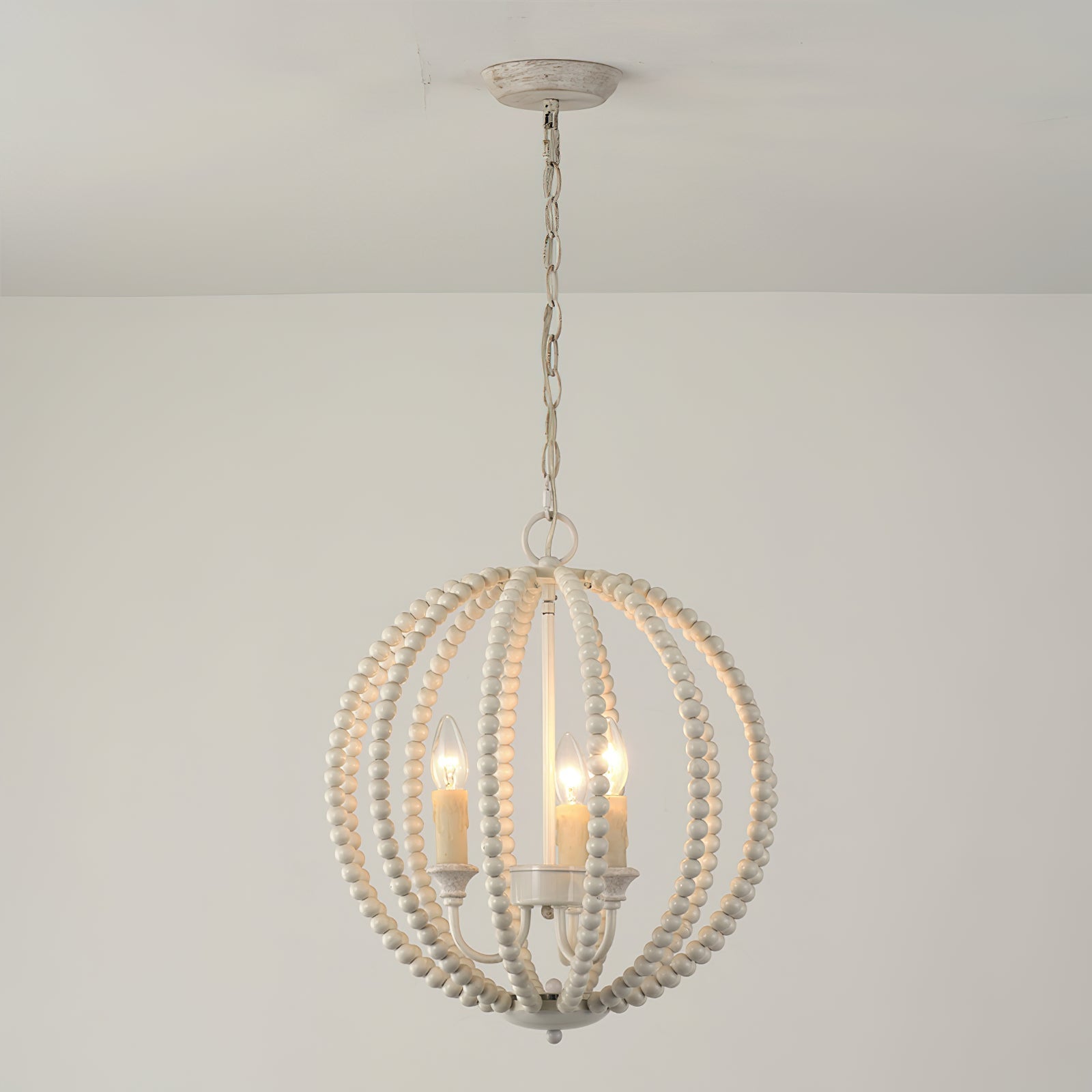 Vanoren Perlen Holz Pendelleuchte-Letslighting