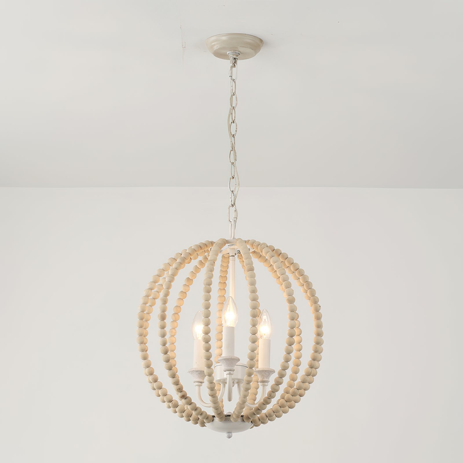 Vanoren Perlen Holz Pendelleuchte-Letslighting