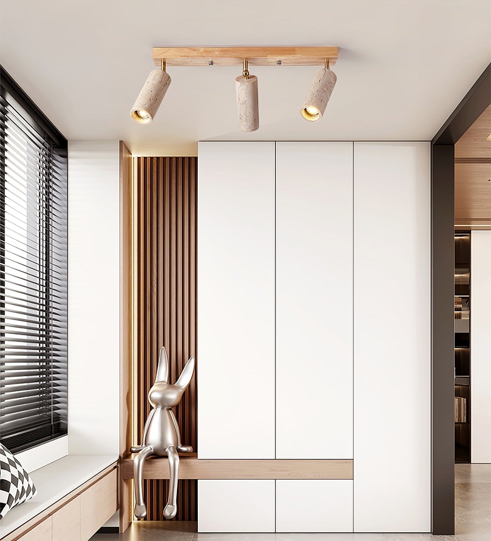 Eurliryra Multi-Cylinder Travertine Track Light - Neutralighting