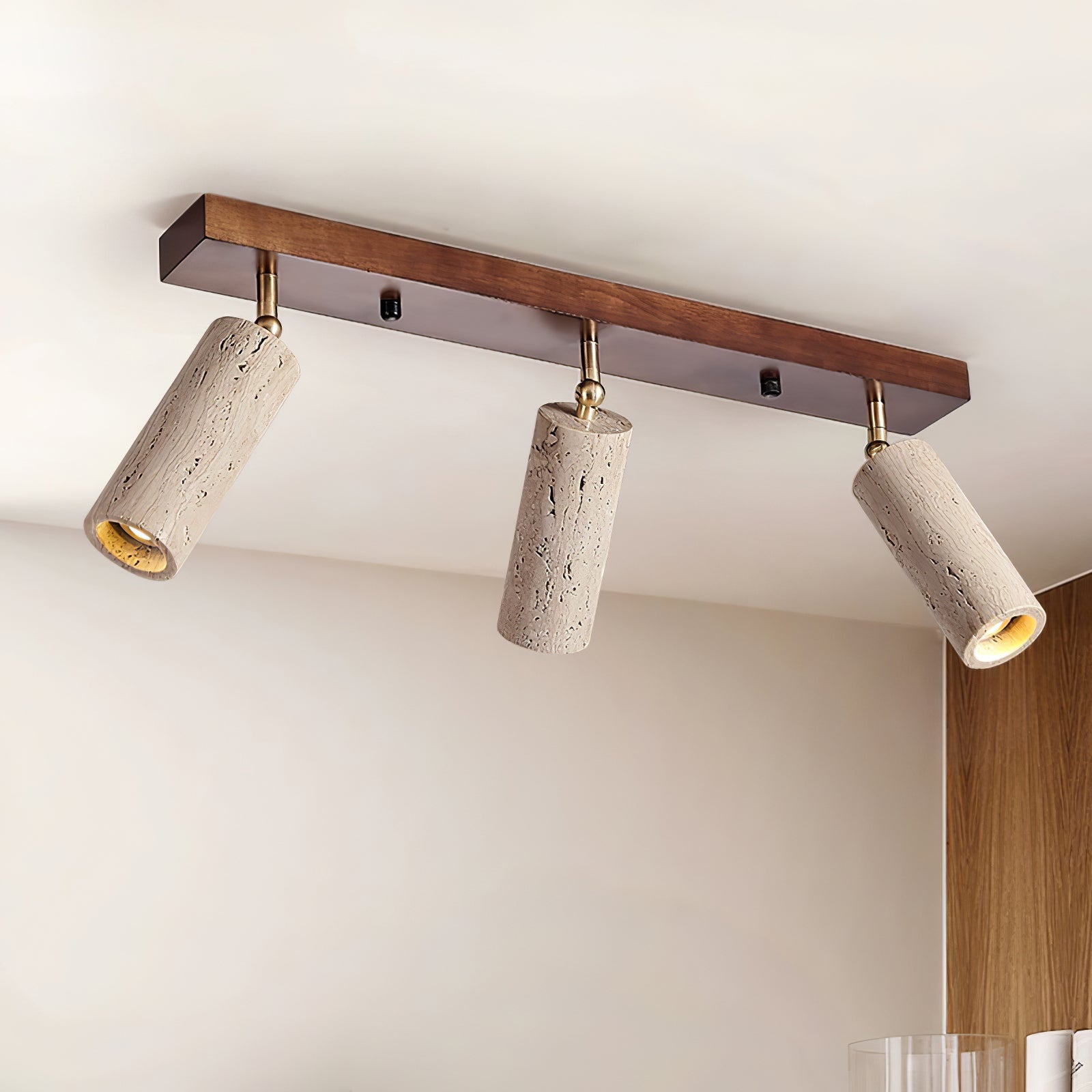 Eurliryra Multi-Cylinder Travertine Track Light - Neutralighting
