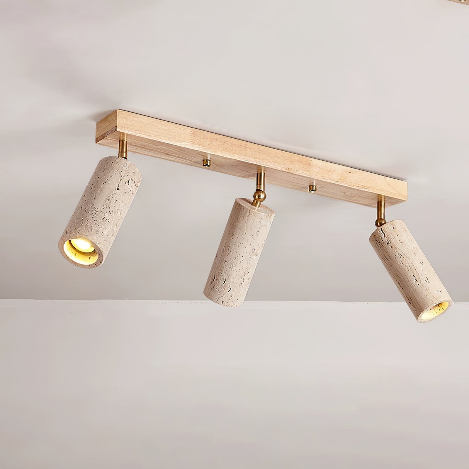 Eurliryra Multi-Cylinder Travertine Track Light - Neutralighting