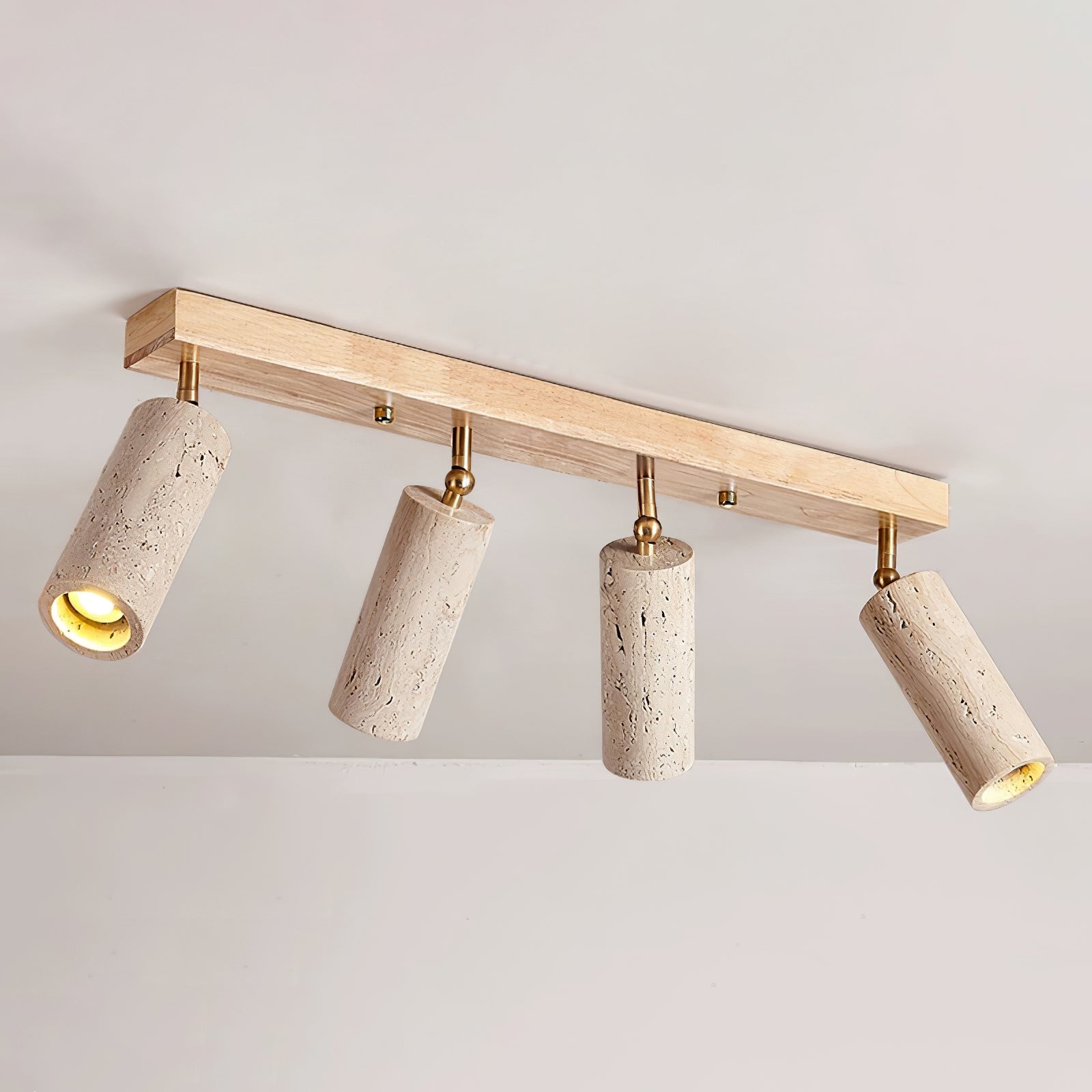 Eurliryra Multi-Cylinder Travertine Track Light - Neutralighting