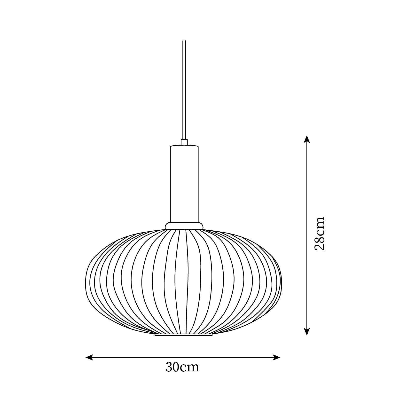 Elara Ribbed Pendant Lamp - Letslighting